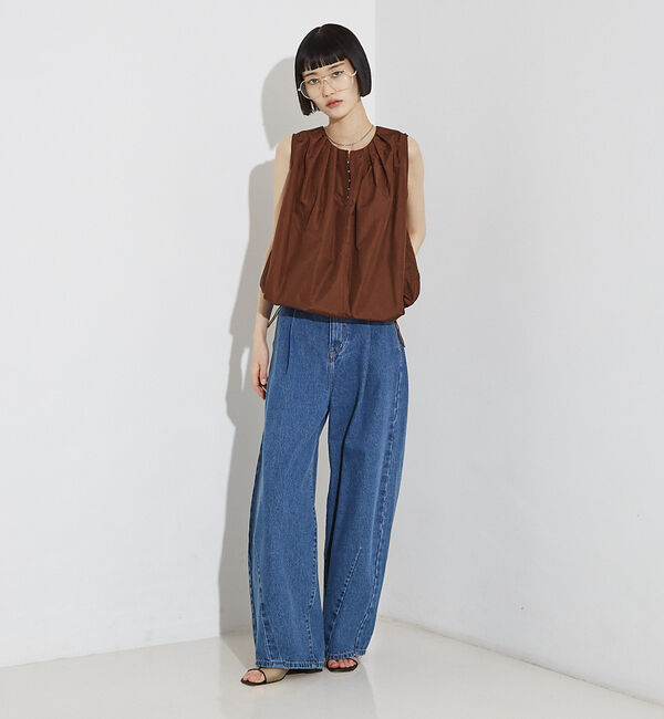 NOMINE「タック バルーン タンクトップ ブラウス」|シャツ・ブラウス|