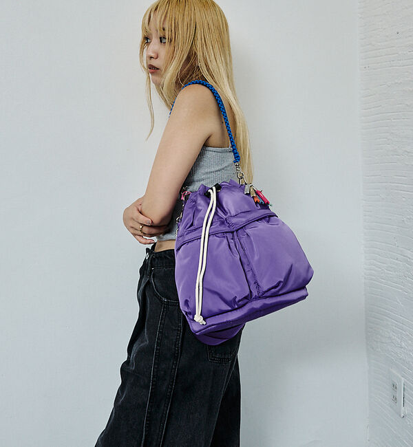 NOMINE「【cheek】kinchakucode 2WAY コードハンドル 巾着 トートバ」|ショルダー・メッセンジャー|