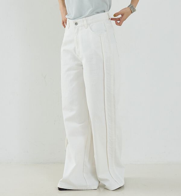 NOMINE「サイドライン ワイド デニムパンツ【予約】」|デニム|