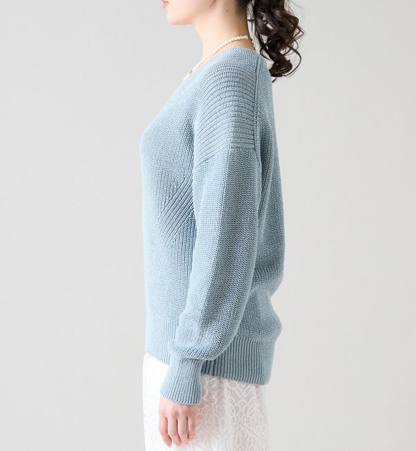TIARA「片畦Vネックニット」|ニット・セーター|