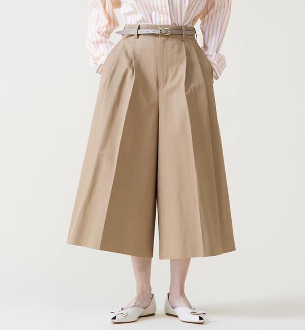 TIARA「ロングキュロットパンツ」|その他|ベージュ