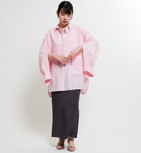 Soffitto「リネンフロントポケットビックシャツ」|シャツ・ブラウス|