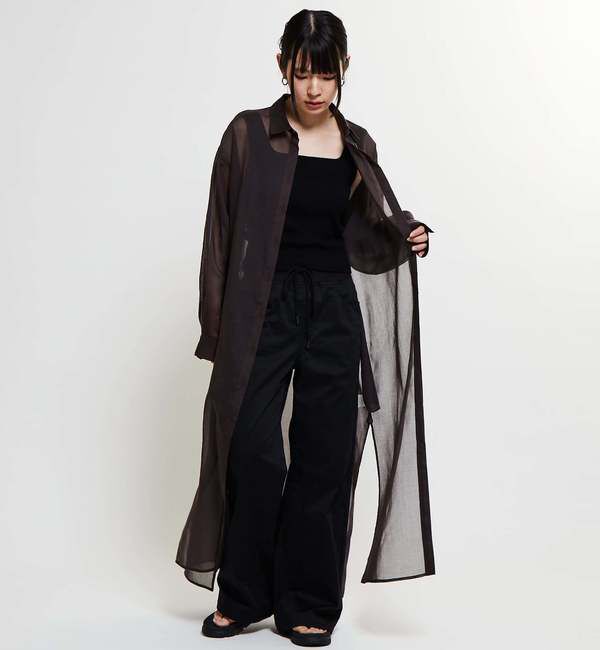 Soffitto「《コラボ》【Soffitto&times;TINDA】ギャザーシャツワンピース」|その他|