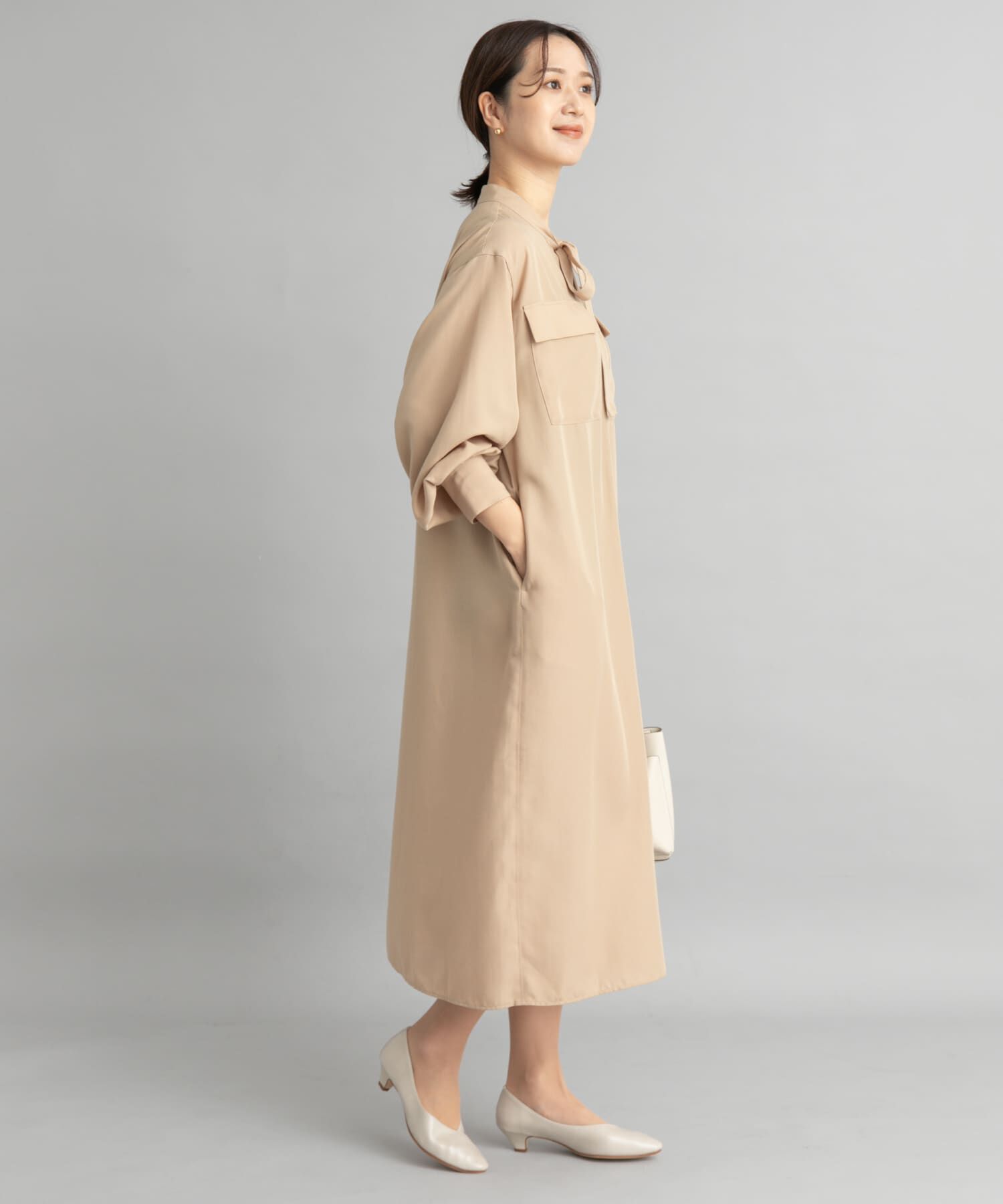 URBAN RESEARCH DOORS「ボウタイワークシャツワンピース」|ワンピース|