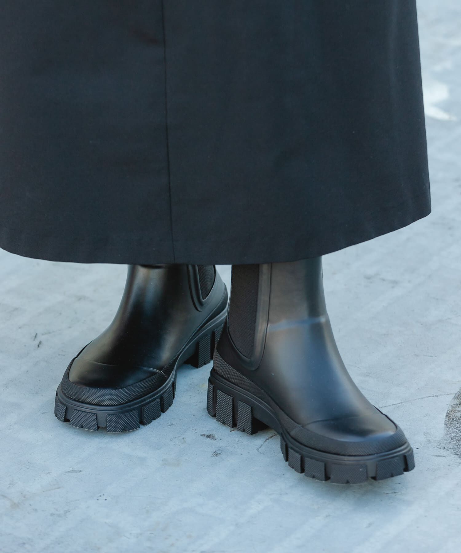 RODE SKO「厚底サイドゴアラバーブーツ」|レインシューズ|