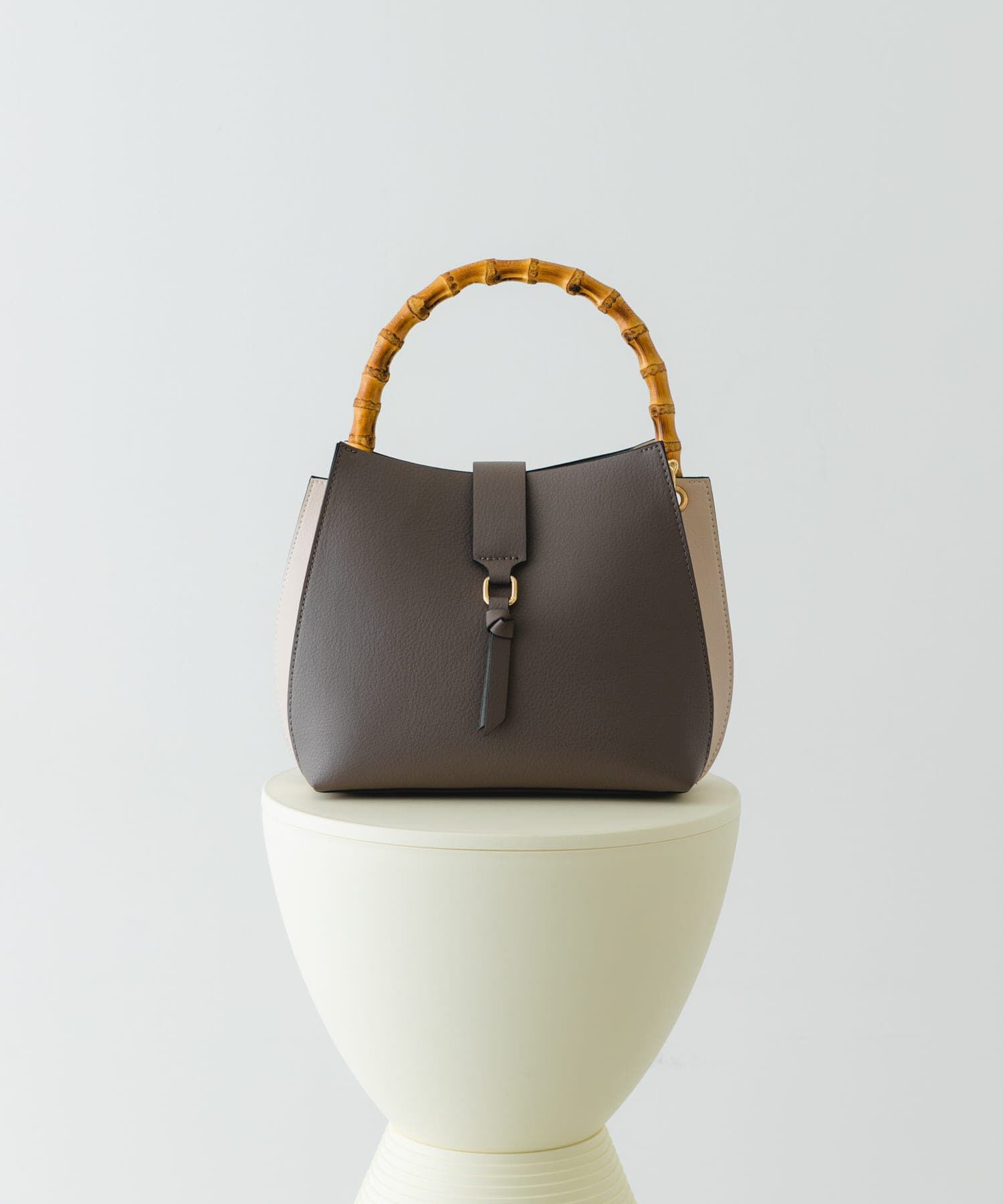 RODE SKO「バンブーワンハンドルバッグ」|ハンドバッグ|グレー