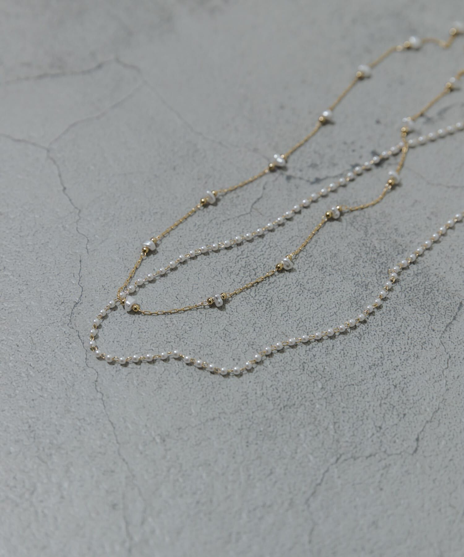 SMELLY「パール2セットネックレス」|ネックレス|