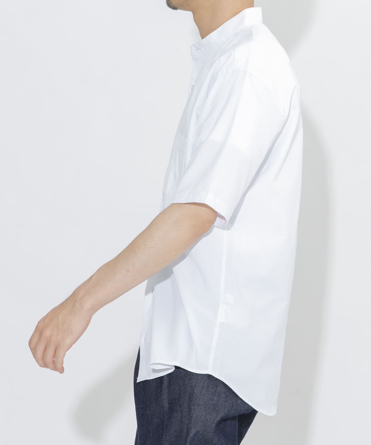 URBAN RESEARCH ROSSO「『防シワ』『XLサイズあり』ハイパフォーマンスリネンバンド半袖シャツ」|シャツ・ブラウス|