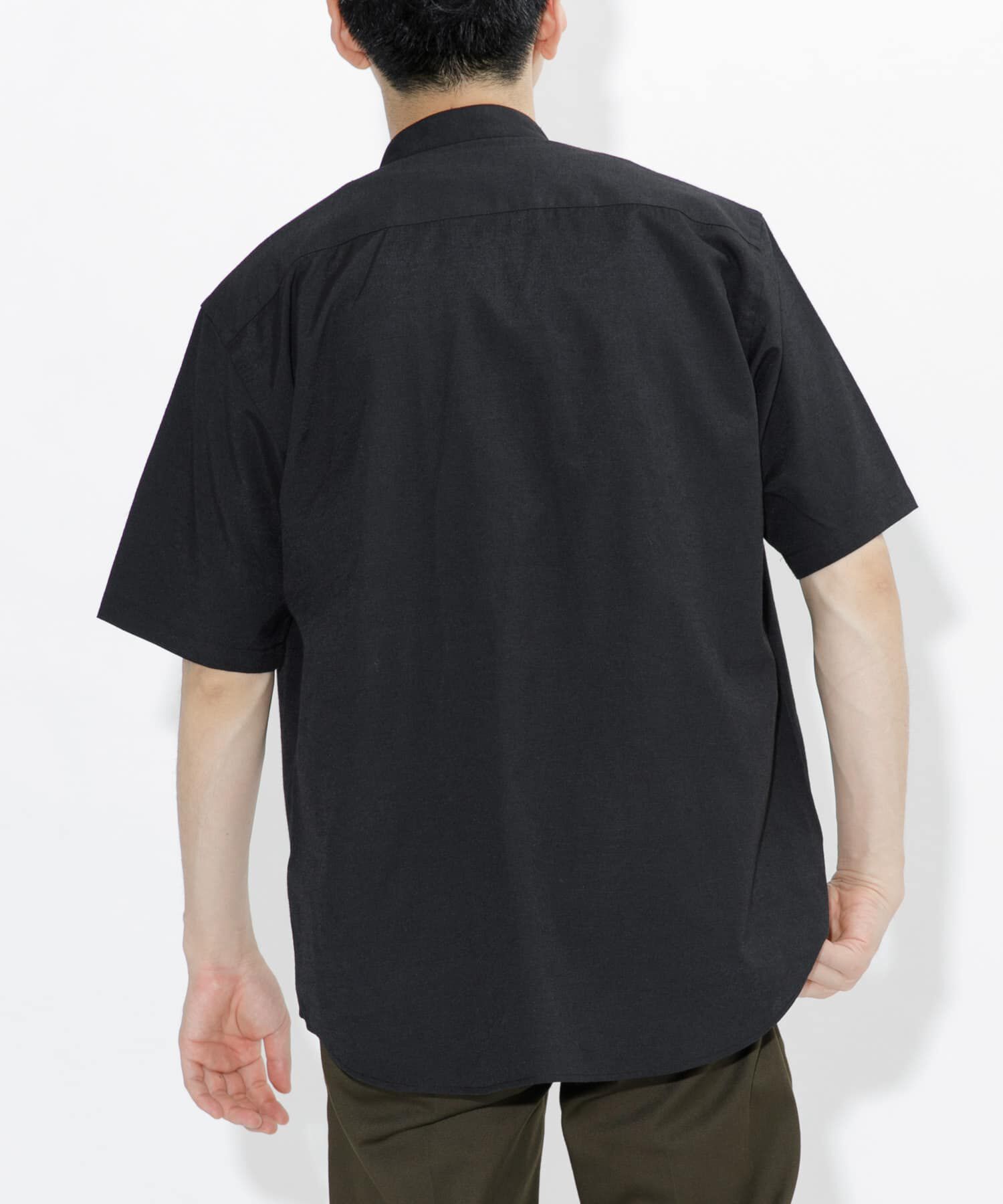 URBAN RESEARCH ROSSO「『防シワ』『XLサイズあり』ハイパフォーマンスリネンバンド半袖シャツ」|シャツ・ブラウス|