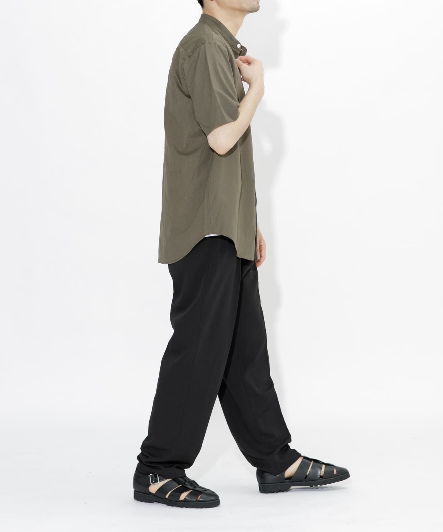 URBAN RESEARCH ROSSO「『防シワ』『XLサイズあり』ハイパフォーマンスリネンバンド半袖シャツ」|シャツ・ブラウス|