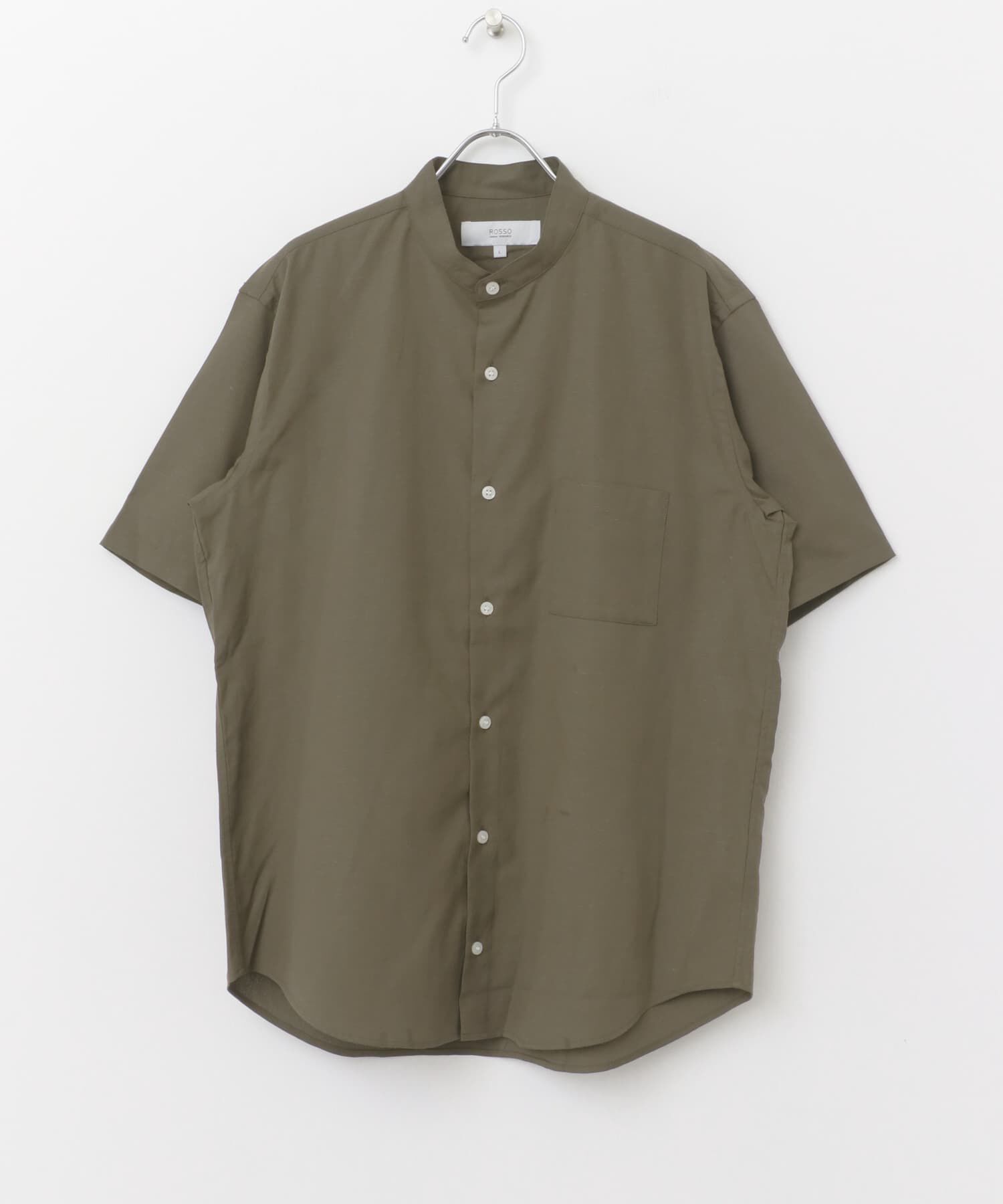 URBAN RESEARCH ROSSO「『防シワ』『XLサイズあり』ハイパフォーマンスリネンバンド半袖シャツ」|シャツ・ブラウス|