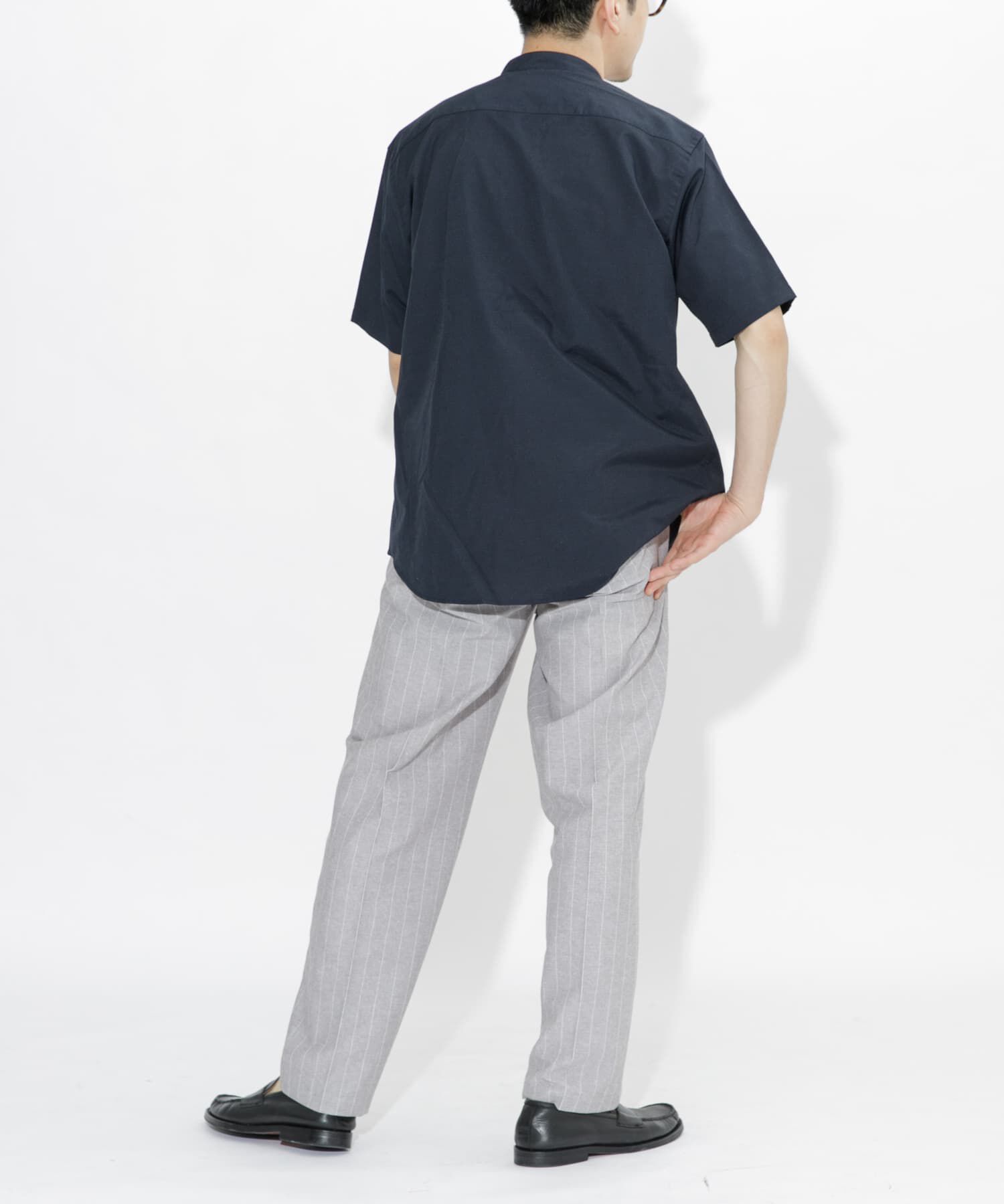 URBAN RESEARCH ROSSO「『防シワ』『XLサイズあり』ハイパフォーマンスリネンバンド半袖シャツ」|シャツ・ブラウス|