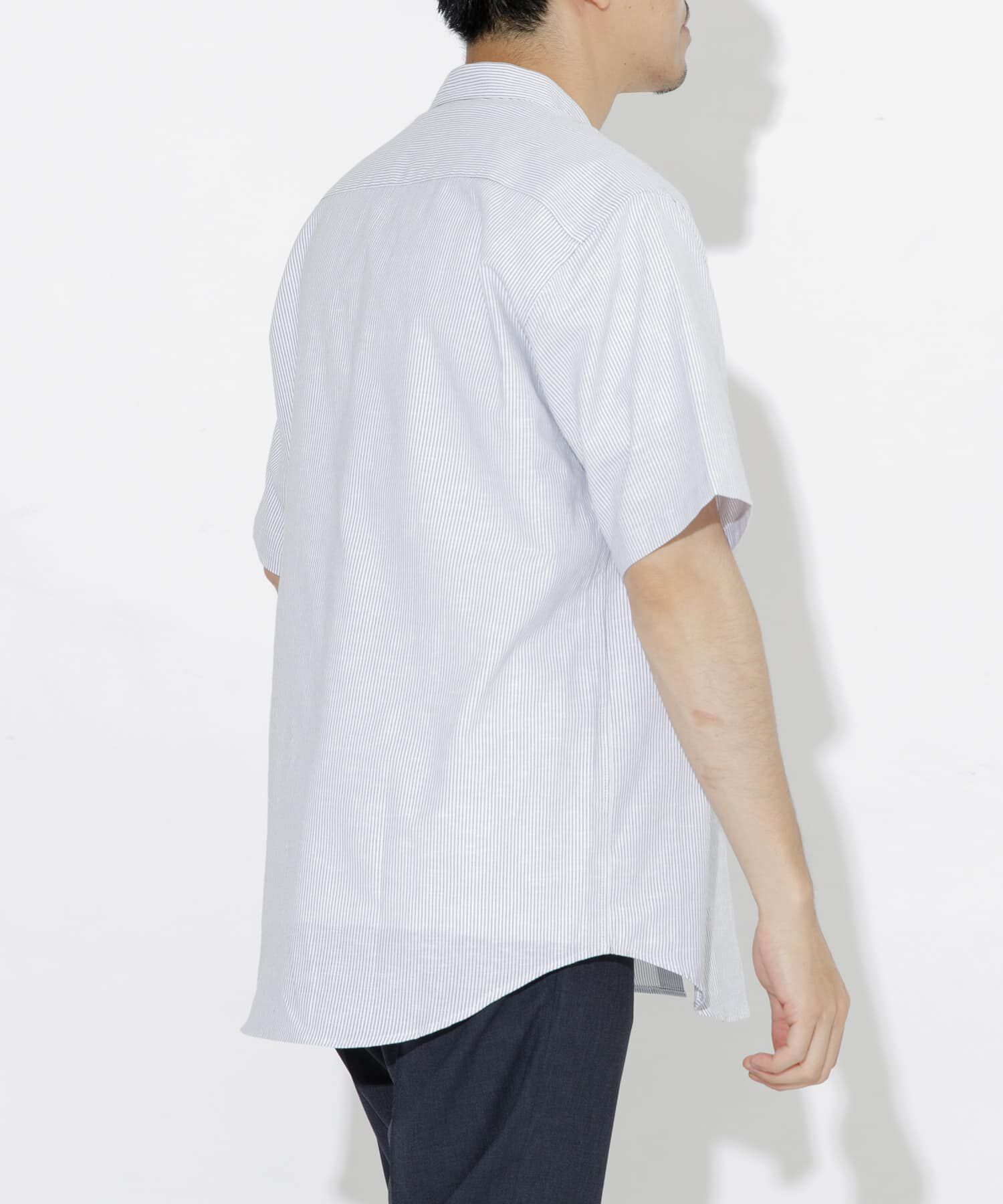 URBAN RESEARCH ROSSO「『防シワ』『XLサイズあり』ハイパフォーマンスリネンバンド半袖シャツ」|シャツ・ブラウス|