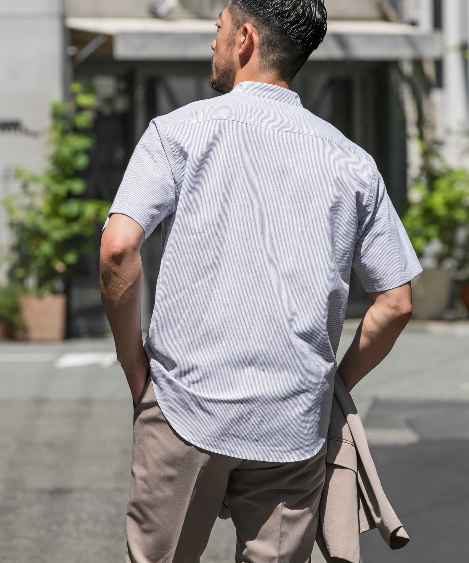 URBAN RESEARCH ROSSO「『防シワ』『XLサイズあり』ハイパフォーマンスリネンバンド半袖シャツ」|シャツ・ブラウス|