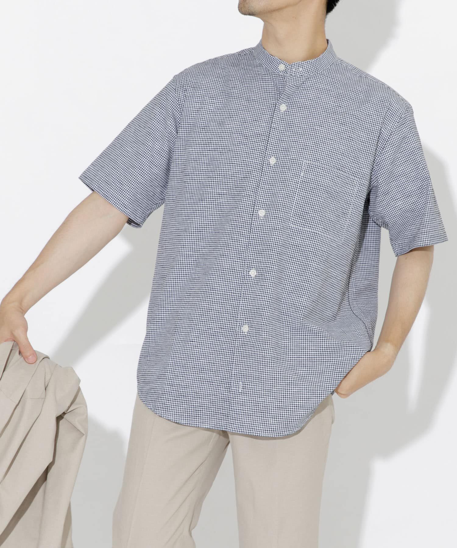 URBAN RESEARCH ROSSO「『防シワ』『XLサイズあり』ハイパフォーマンスリネンバンド半袖シャツ」|シャツ・ブラウス|