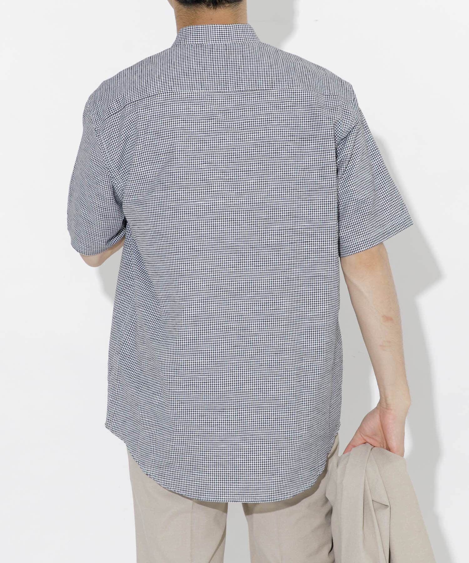 URBAN RESEARCH ROSSO「『防シワ』『XLサイズあり』ハイパフォーマンスリネンバンド半袖シャツ」|シャツ・ブラウス|