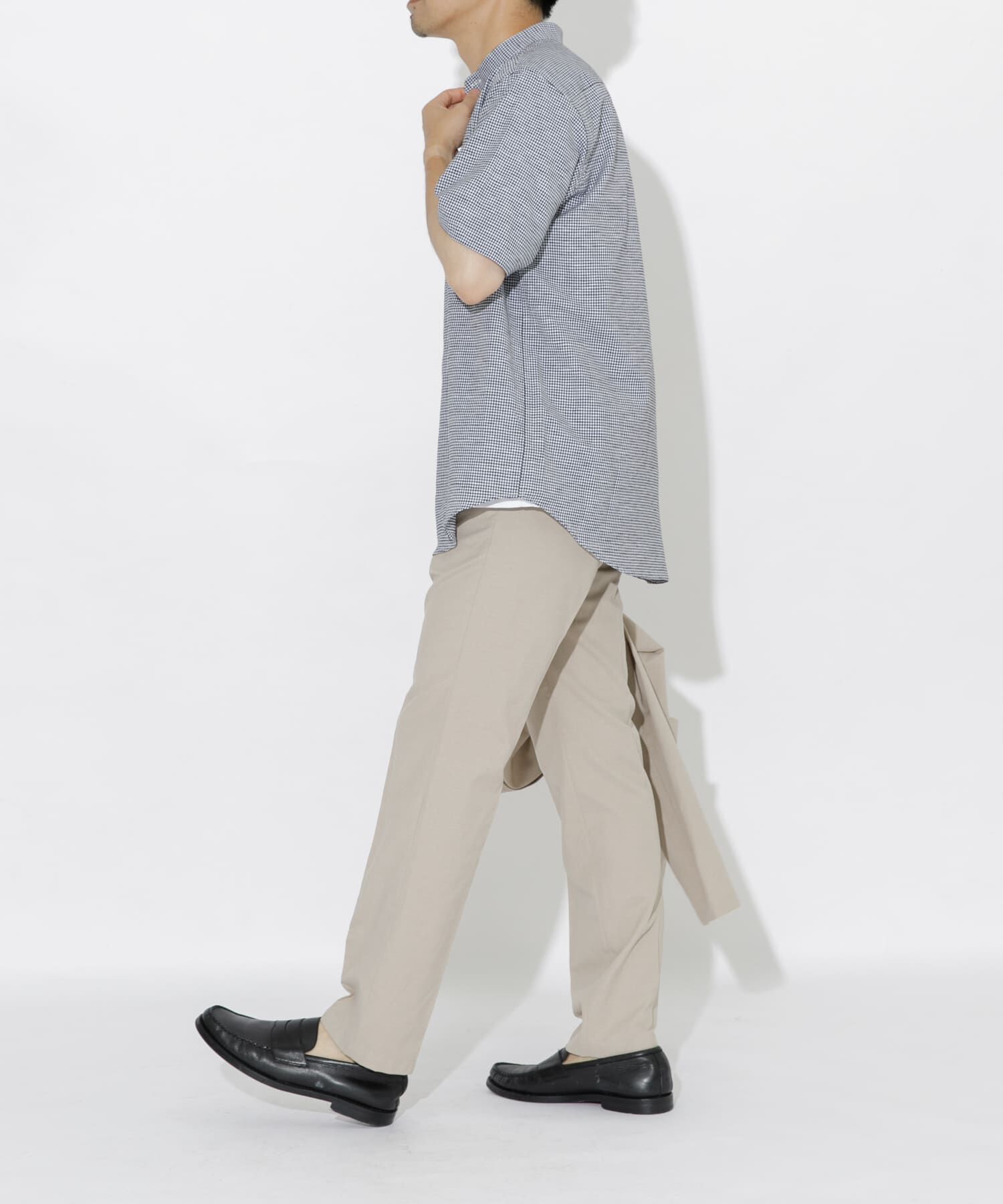 URBAN RESEARCH ROSSO「『防シワ』『XLサイズあり』ハイパフォーマンスリネンバンド半袖シャツ」|シャツ・ブラウス|