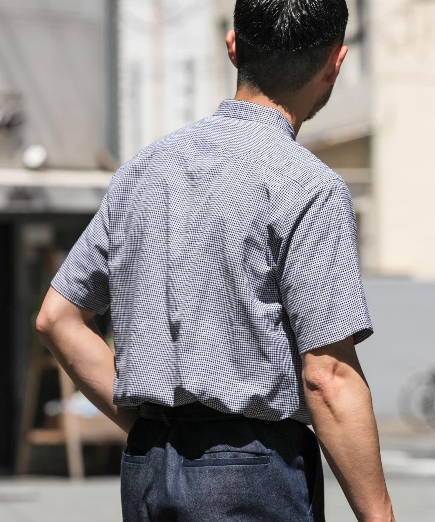 URBAN RESEARCH ROSSO「『防シワ』『XLサイズあり』ハイパフォーマンスリネンバンド半袖シャツ」|シャツ・ブラウス|