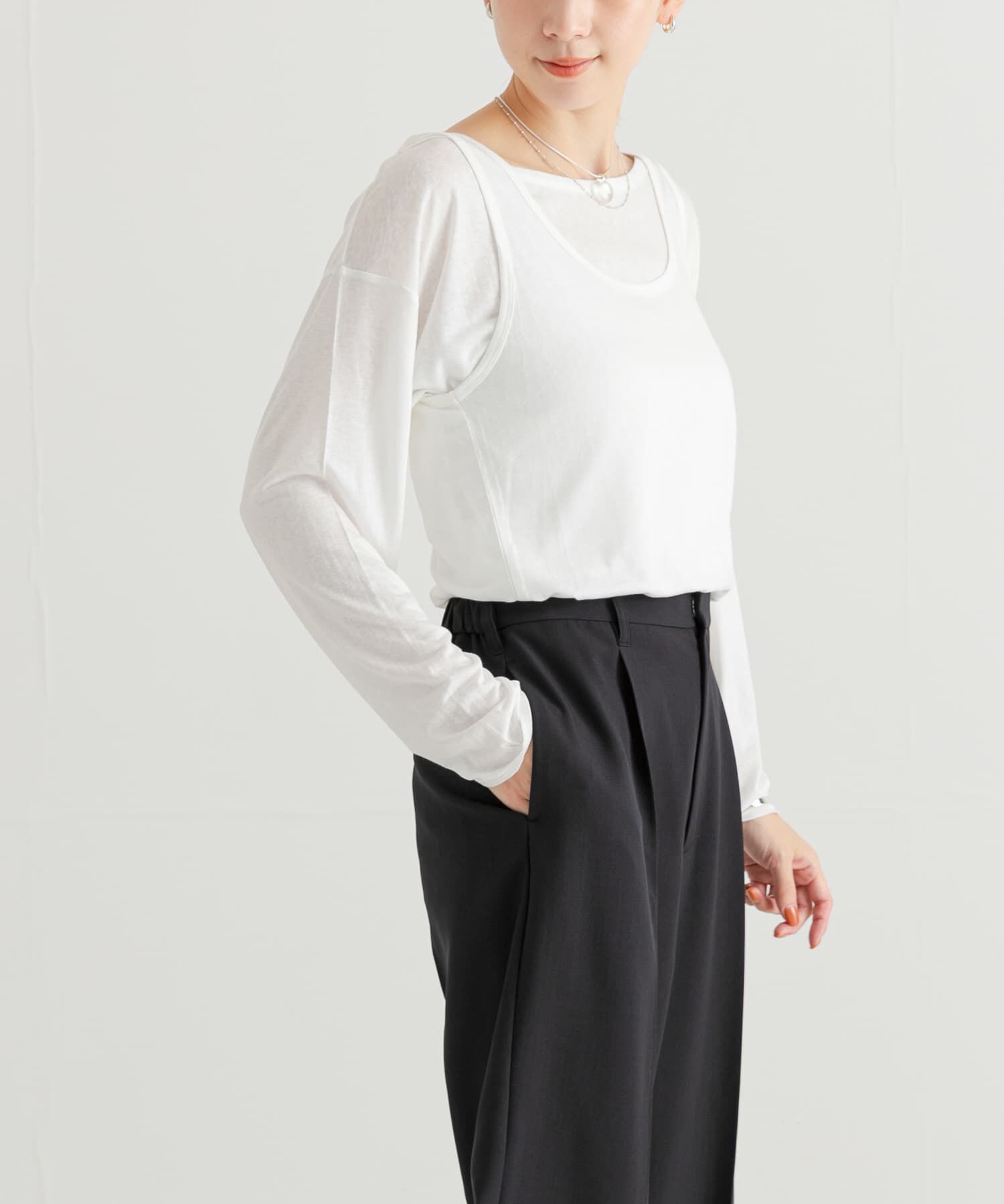 URBAN RESEARCH「Uネックシアータンクトップ」|タンクトップ|