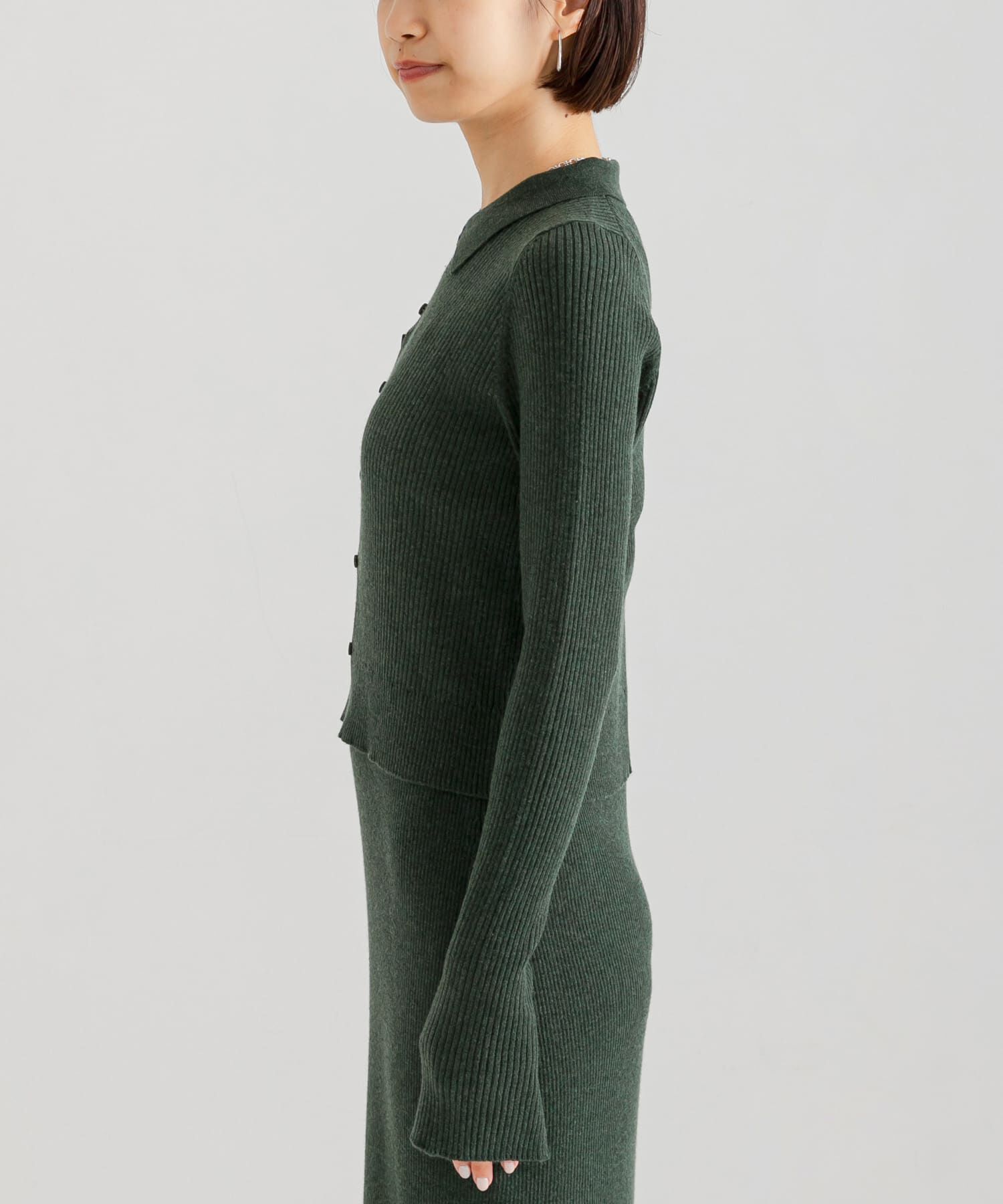 URBAN RESEARCH「シャツカラーリブニットカーディガン」|カーディガン|