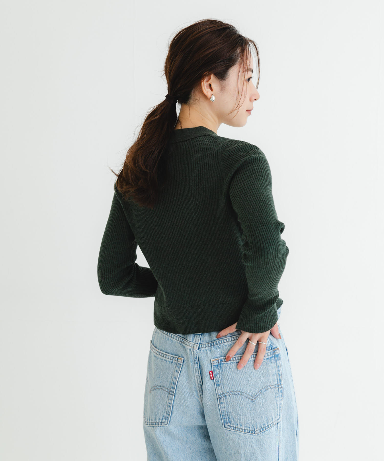 URBAN RESEARCH「シャツカラーリブニットカーディガン」|カーディガン|