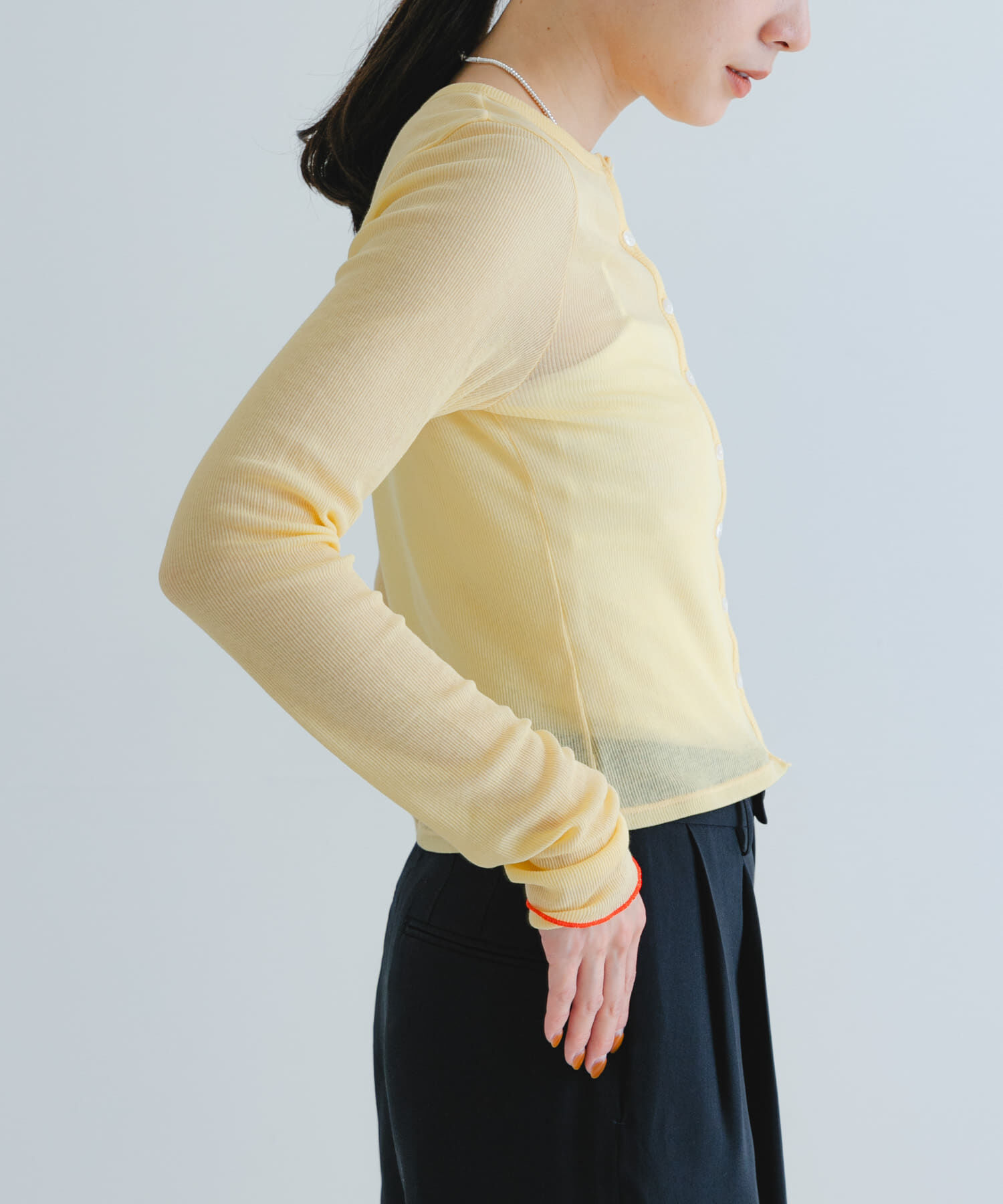 URBAN RESEARCH「『MADE IN JAPAN』シアーテレコショートカーディガン」|カーディガン|