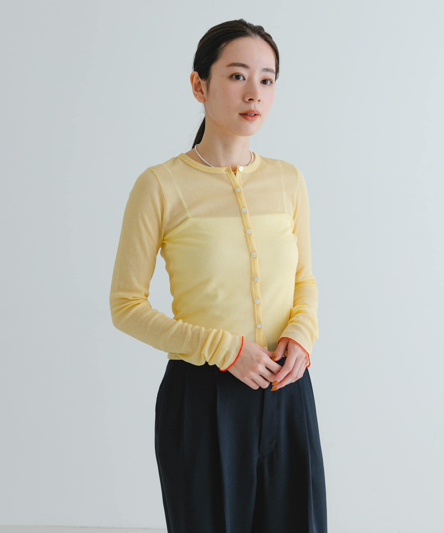 URBAN RESEARCH「『MADE IN JAPAN』シアーテレコショートカーディガン」|カーディガン|