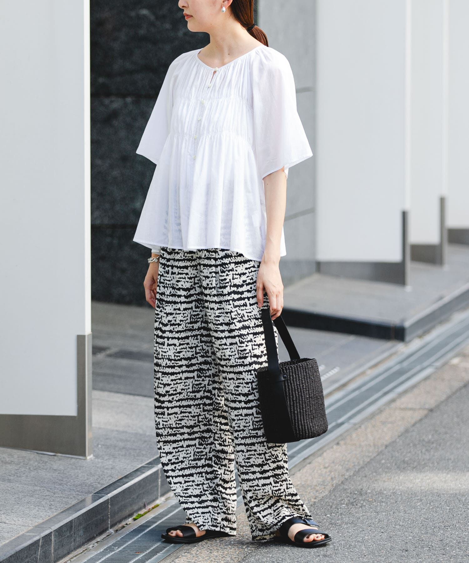 URBAN RESEARCH「コットンボイルシャーリングブラウス」|シャツ・ブラウス|