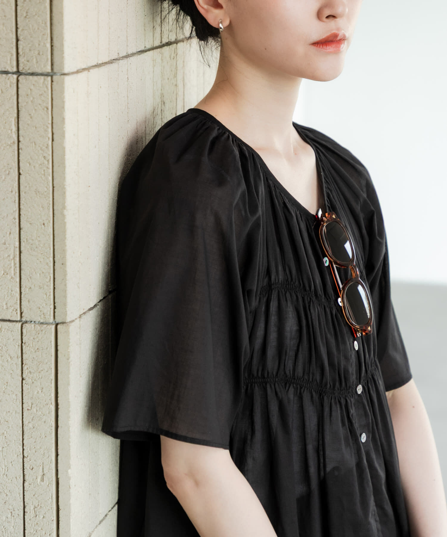 URBAN RESEARCH「コットンボイルシャーリングブラウス」|シャツ・ブラウス|