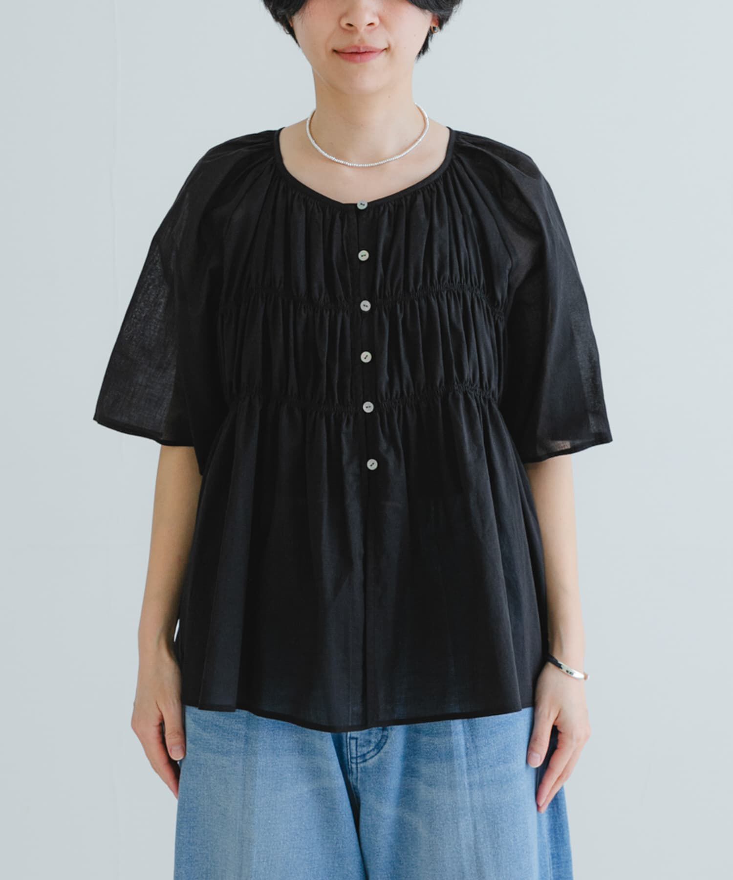 URBAN RESEARCH「コットンボイルシャーリングブラウス」|シャツ・ブラウス|