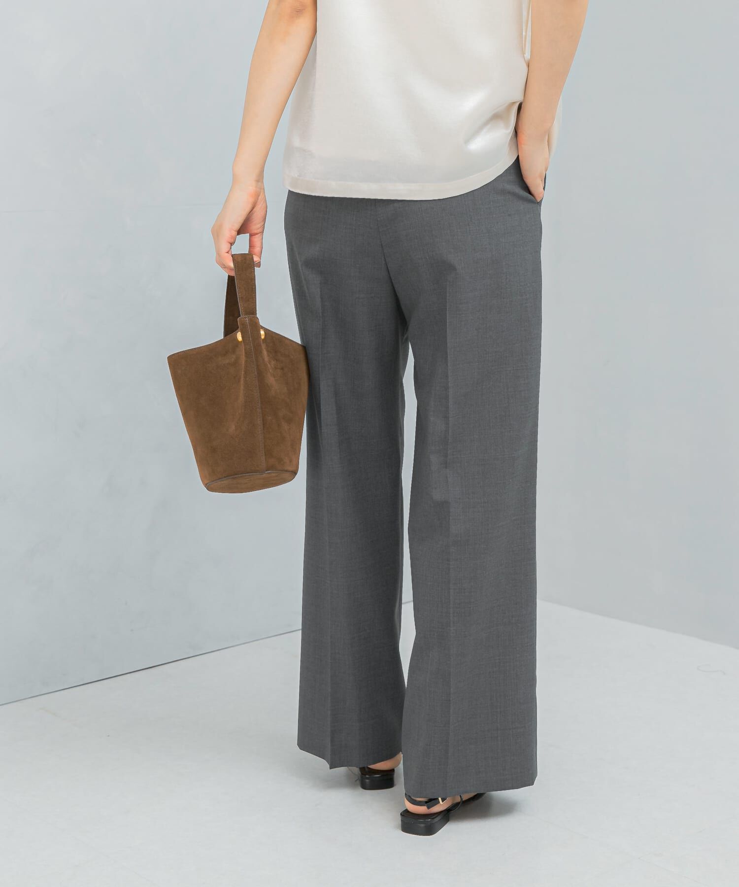 URBAN RESEARCH ROSSO「ウール混防シワハイウエストワイドスラックス」|その他|