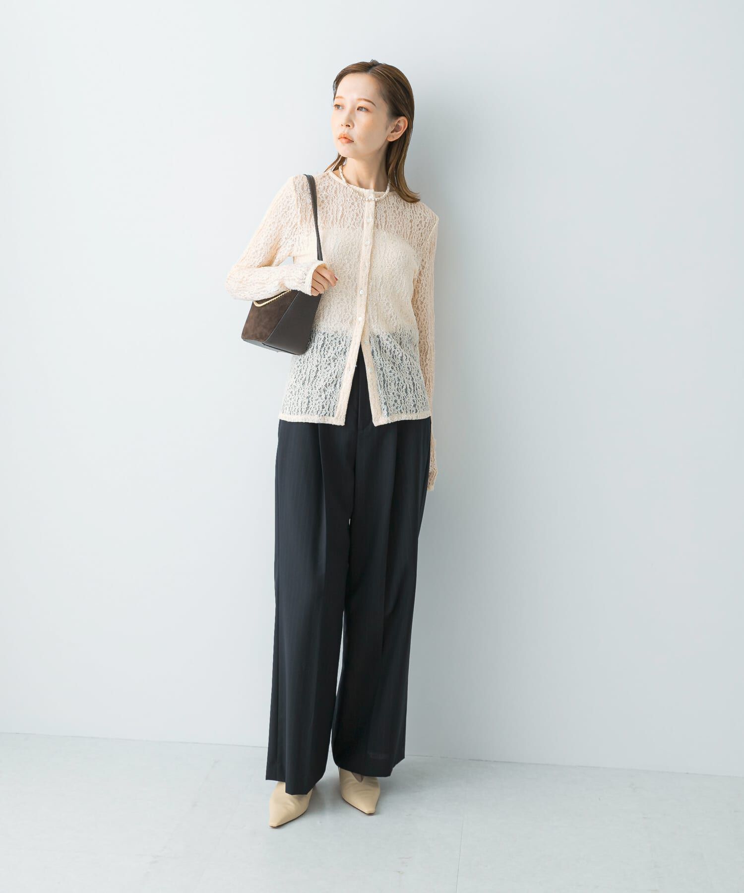 URBAN RESEARCH ROSSO「ウール混防シワハイウエストワイドスラックス」|その他|