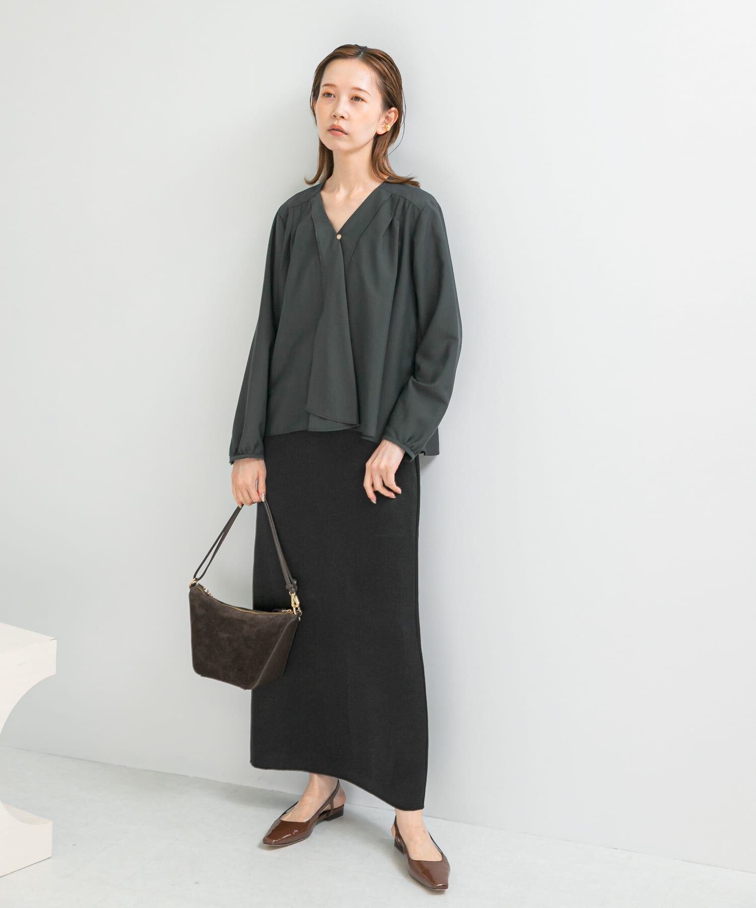 URBAN RESEARCH ROSSO「ビンテージダブルサテンストレートスカート」|スカート|