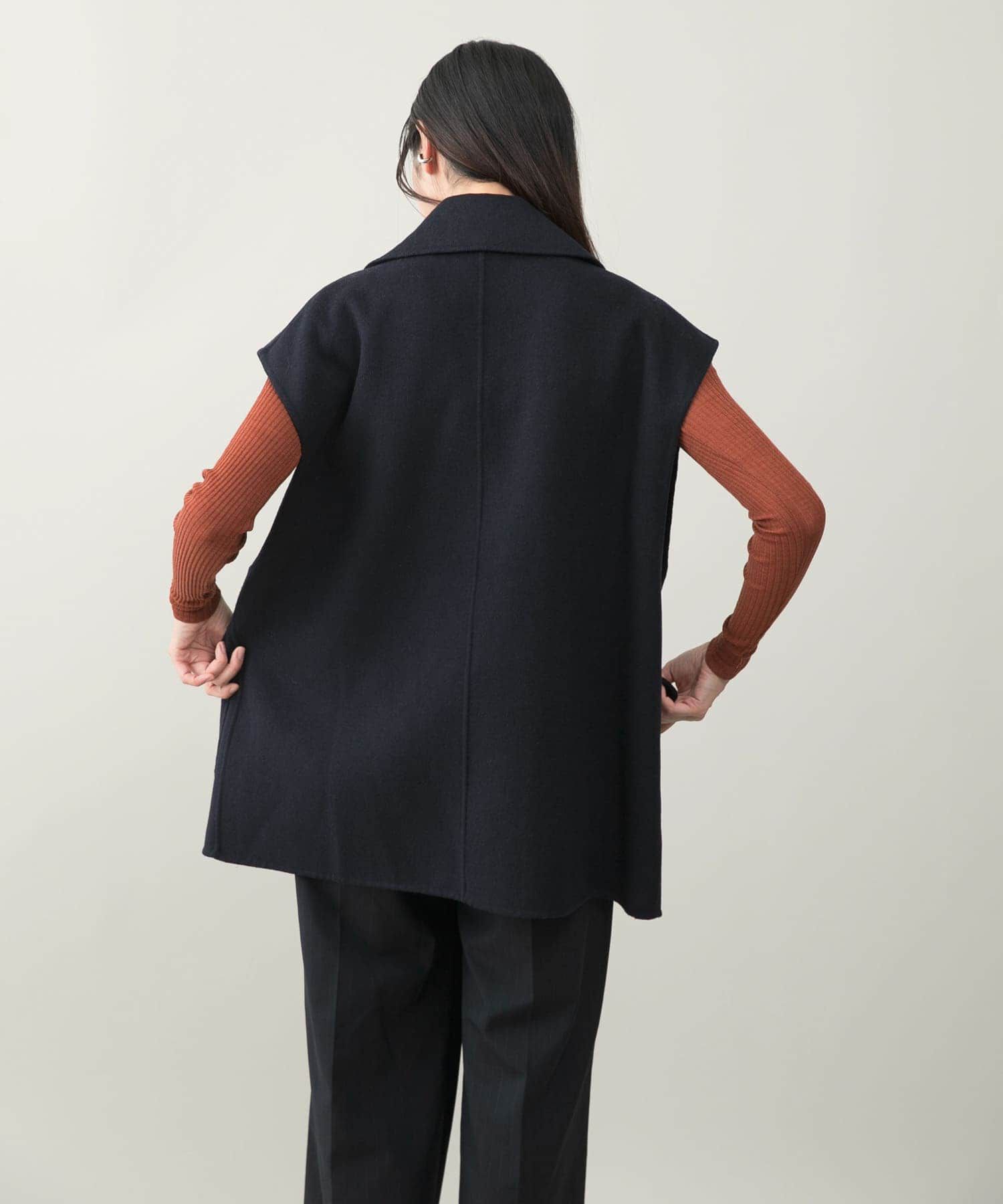 URBAN RESEARCH ROSSO「『一部別注カラー』YENN　DOUBLE FACE VEST JACKET」|ノーカラーコート|