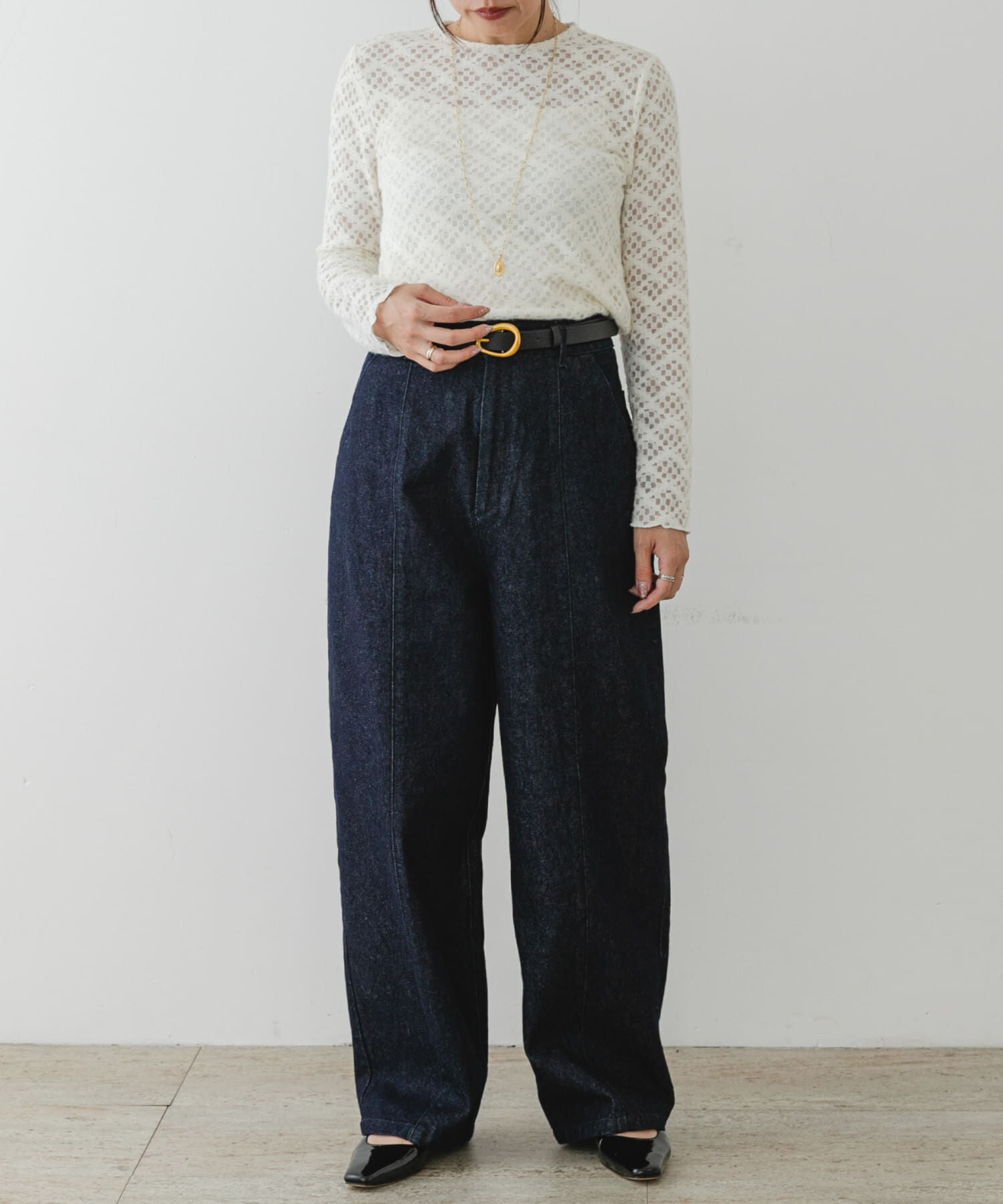 URBAN RESEARCH ROSSO「F by ROSSO　カーブフォルムデニムパンツ」|デニム|