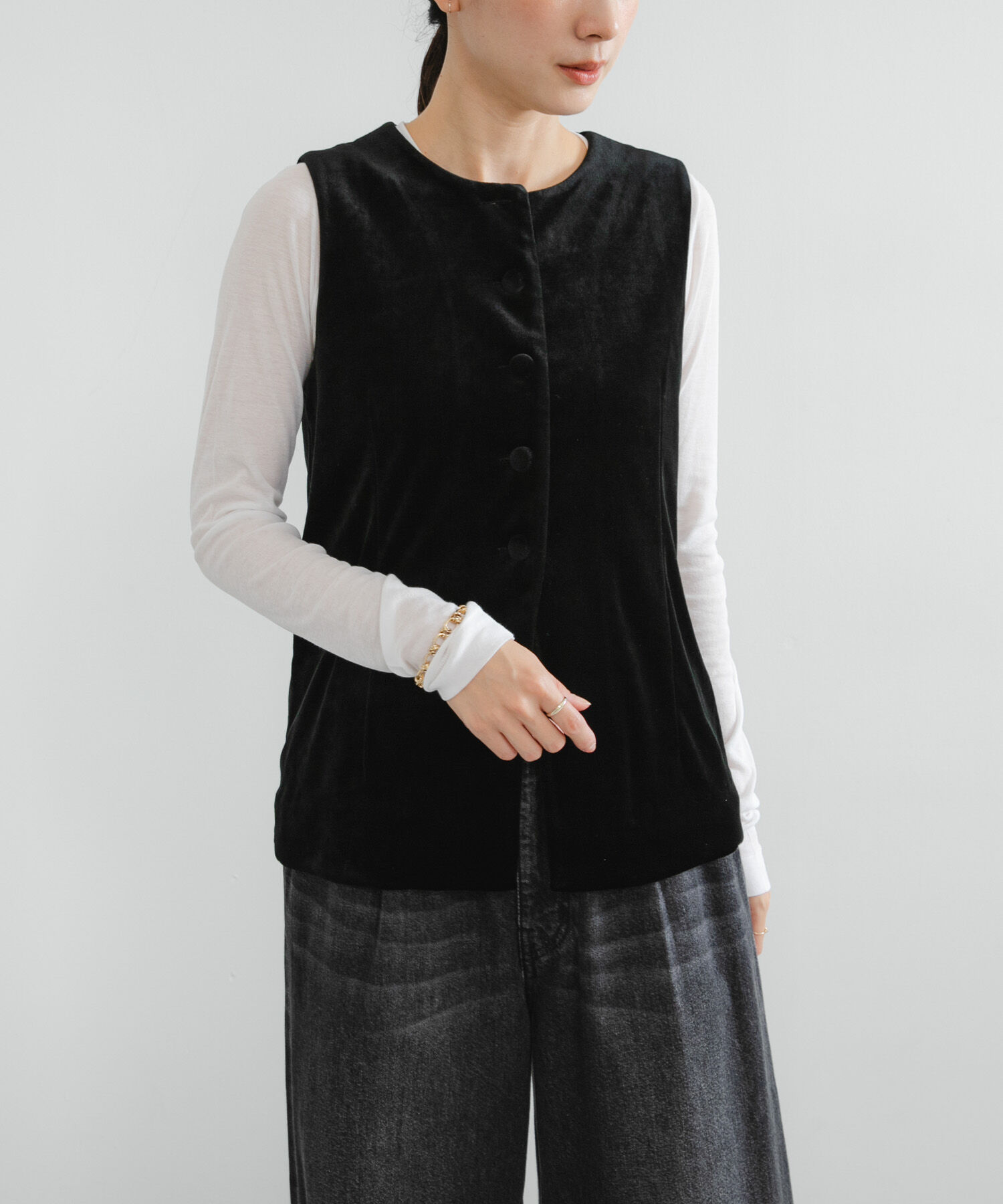 URBAN RESEARCH「ベロアジレ」|ベスト・ジレ|