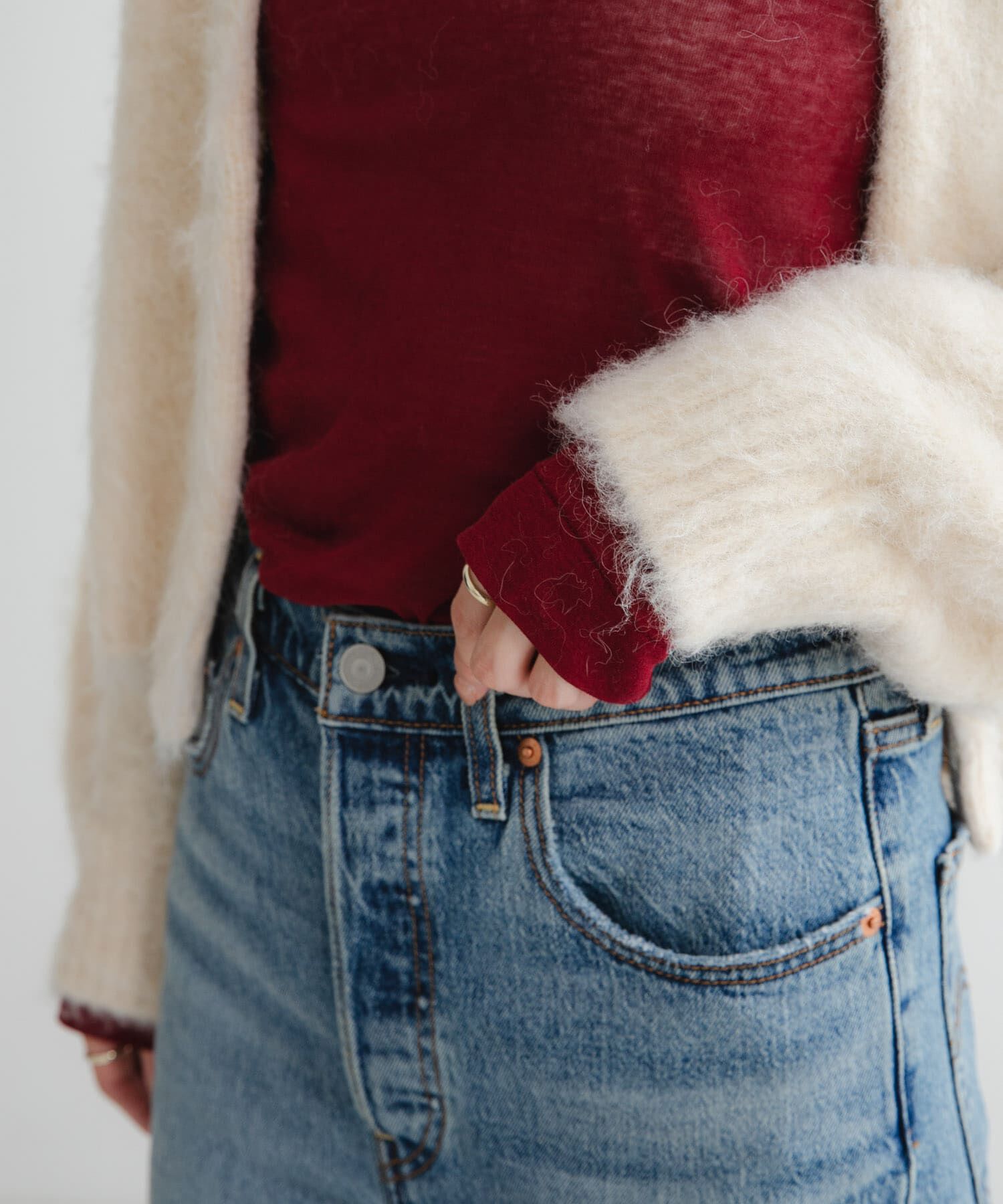 URBAN RESEARCH「強撚シアーカットソー」|Tシャツ・カットソー|レッド系その他