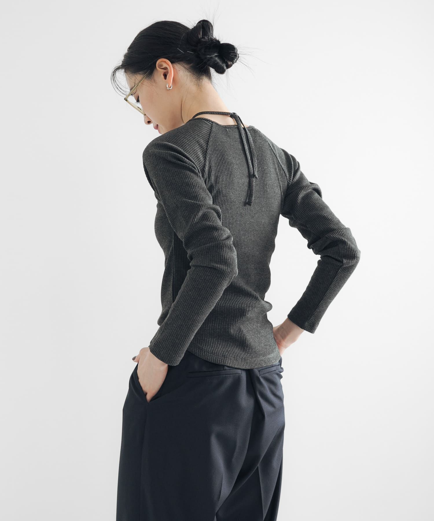 URBAN RESEARCH「カットアウトリブトップス」|Tシャツ・カットソー|