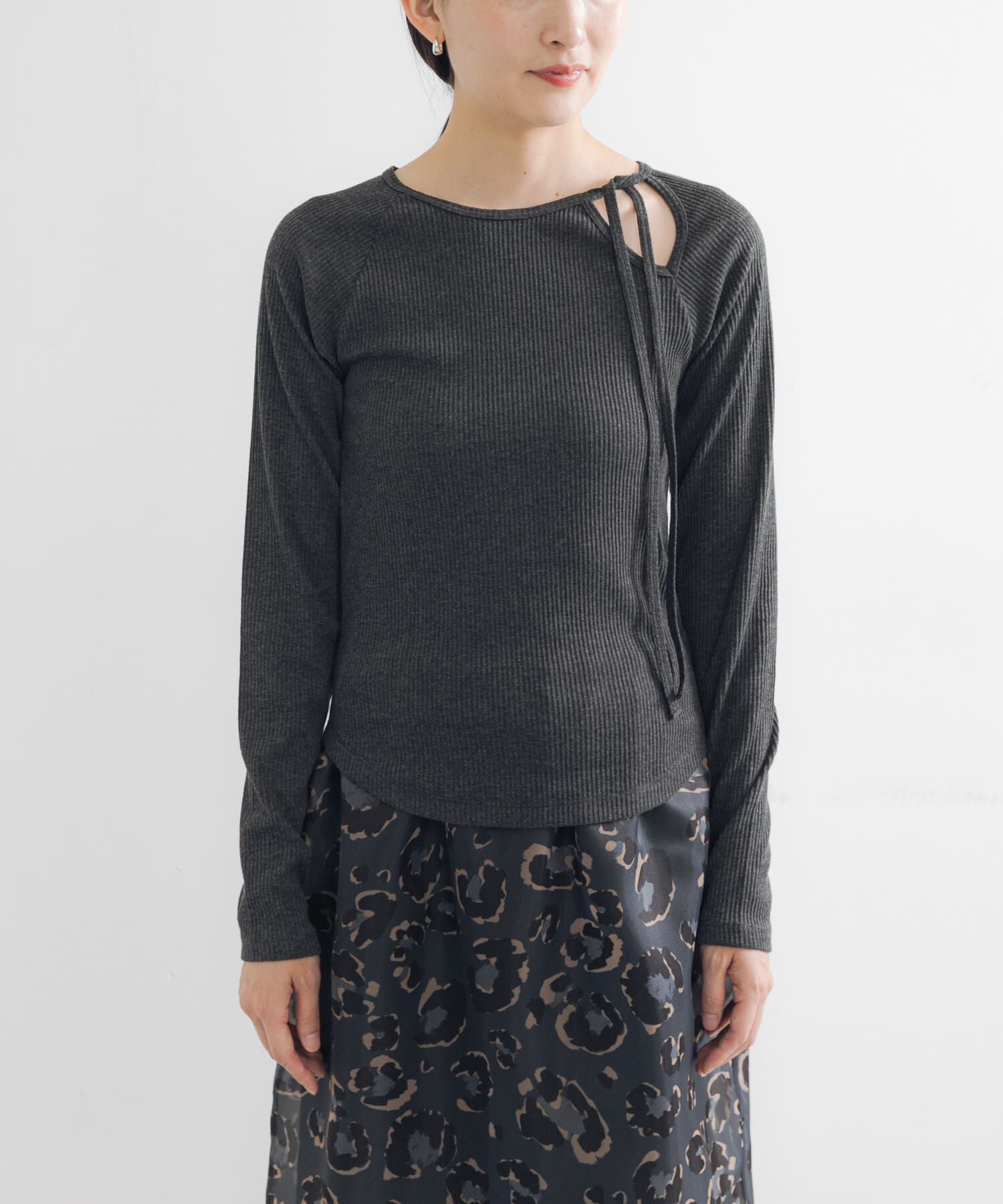 URBAN RESEARCH「カットアウトリブトップス」|Tシャツ・カットソー|