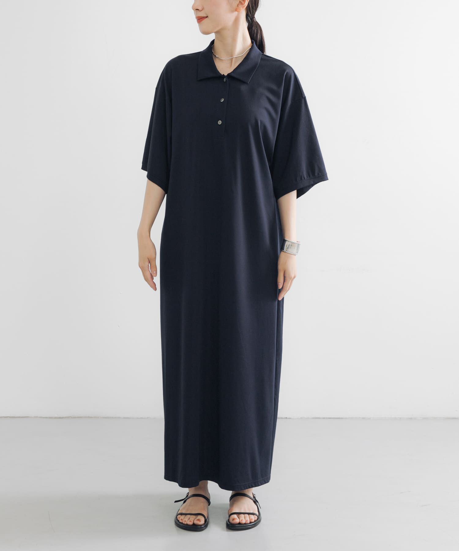 URBAN RESEARCH「レーヨンナイロンシャツカラーワンピース」|ワンピース|