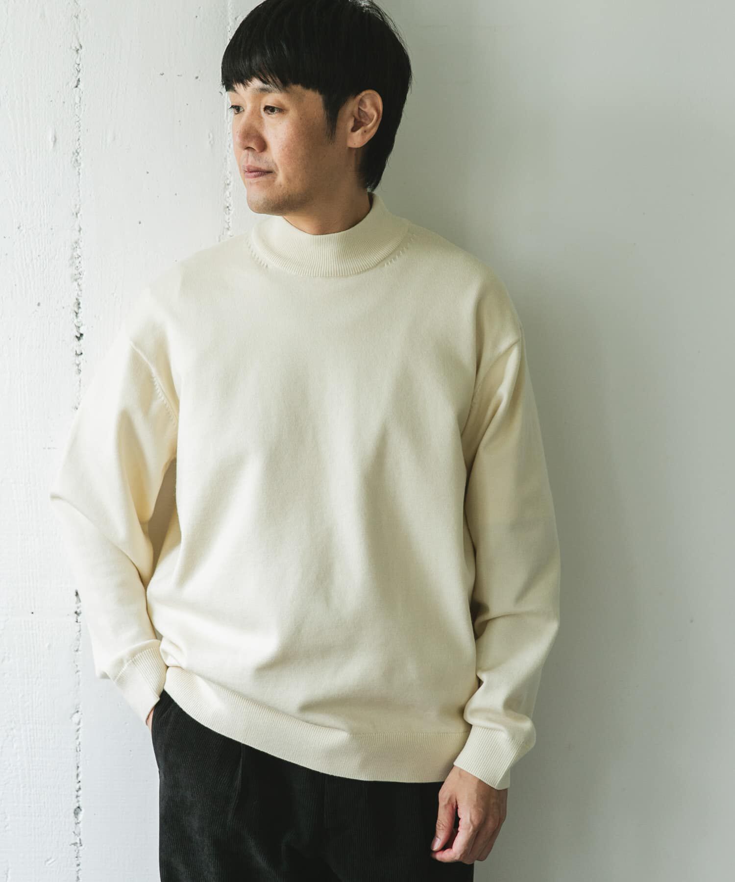 URBAN RESEARCH DOORS「『仁村紗和さん着用』『UR TECH 200日ニット』 モックネック」|ニット・セーター|