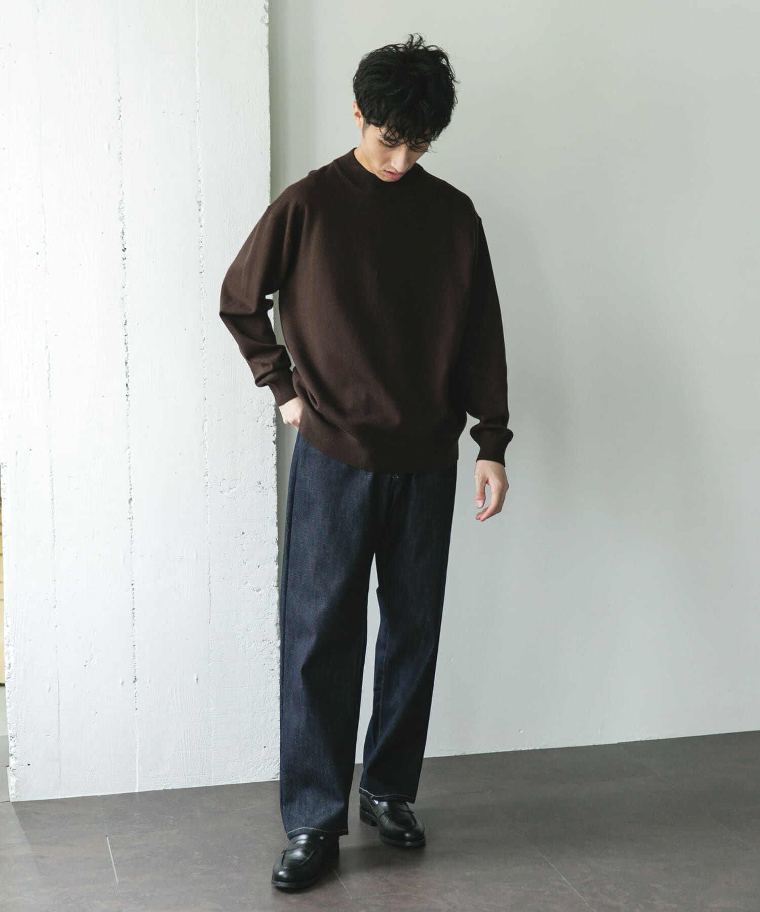 URBAN RESEARCH DOORS「『仁村紗和さん着用』『UR TECH 200日ニット』 モックネック」|ニット・セーター|