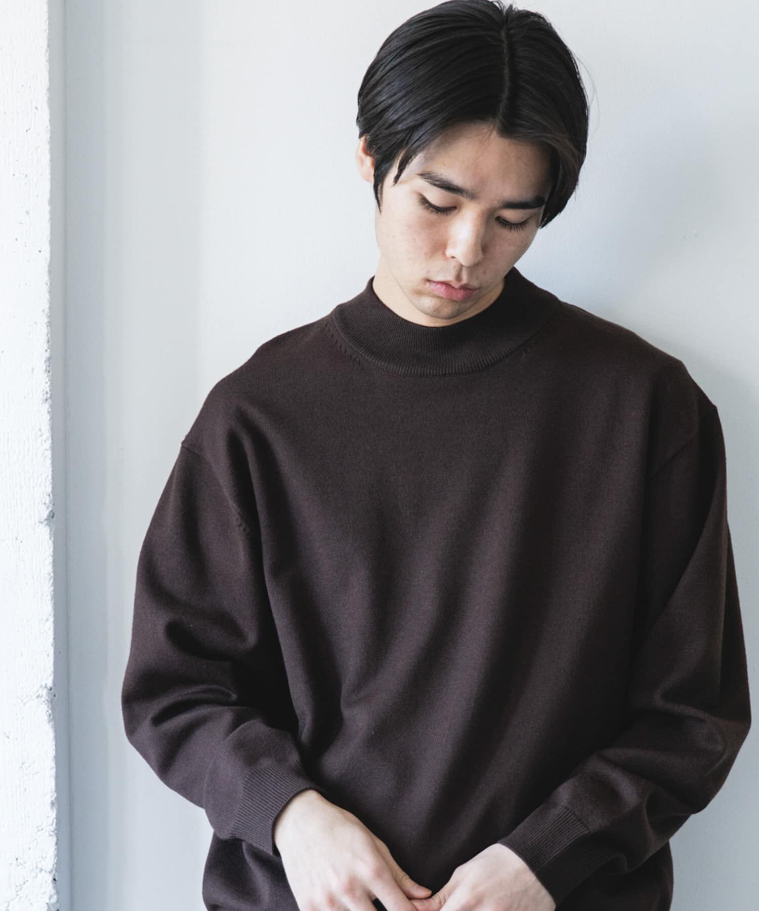 URBAN RESEARCH DOORS「『仁村紗和さん着用』『UR TECH 200日ニット』 モックネック」|ニット・セーター|