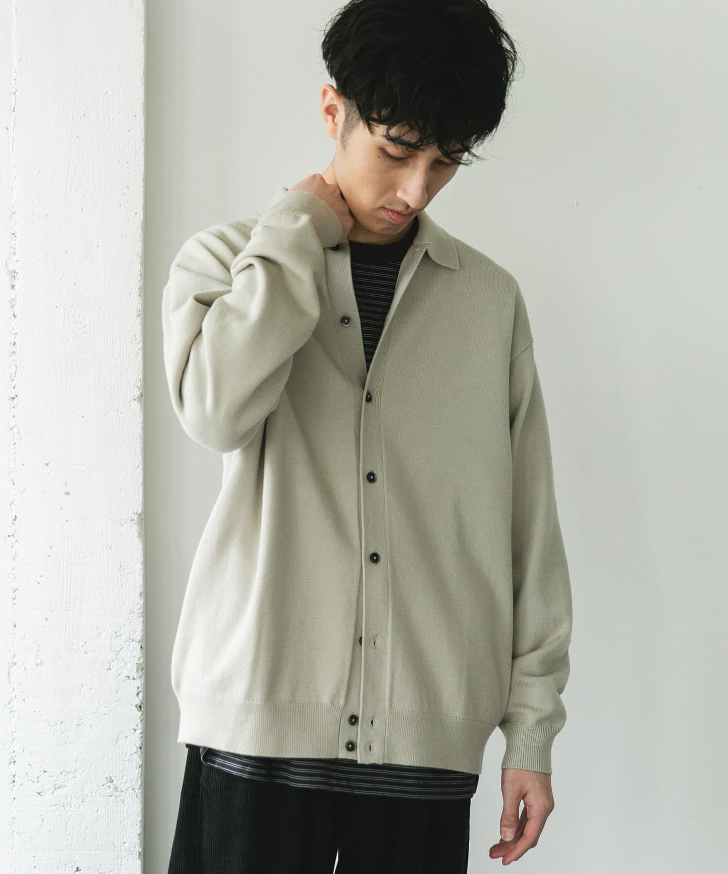 URBAN RESEARCH DOORS「『XLｻｲｽﾞ/WEB限定/仁村紗和さん着用』『UR TECH 200日ﾆｯﾄ』ｼｬﾂ ｶｰ」|カーディガン|