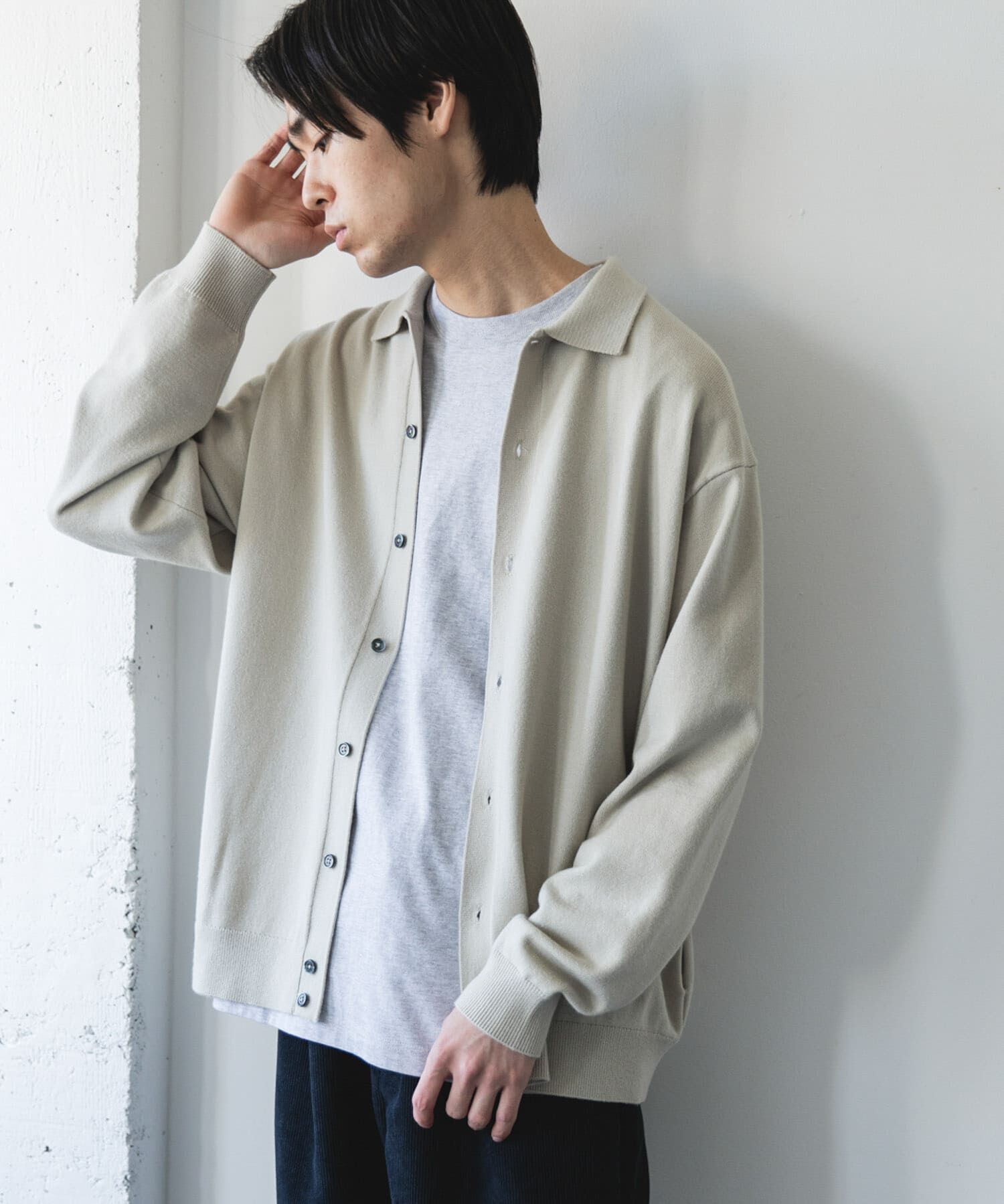 URBAN RESEARCH DOORS「『XLｻｲｽﾞ/WEB限定/仁村紗和さん着用』『UR TECH 200日ﾆｯﾄ』ｼｬﾂ ｶｰ」|カーディガン|