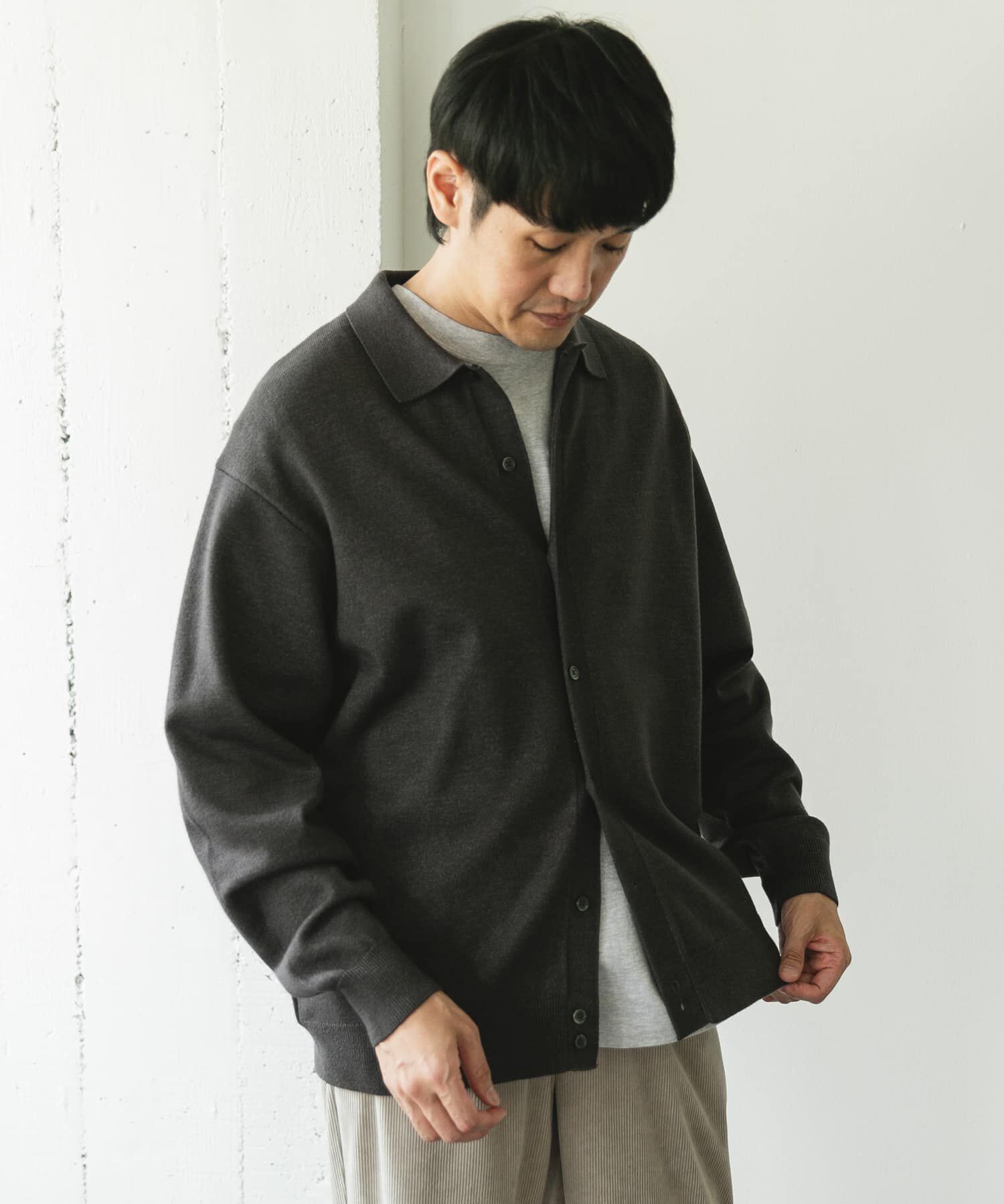 URBAN RESEARCH DOORS「『XLｻｲｽﾞ/WEB限定/仁村紗和さん着用』『UR TECH 200日ﾆｯﾄ』ｼｬﾂ ｶｰ」|カーディガン|