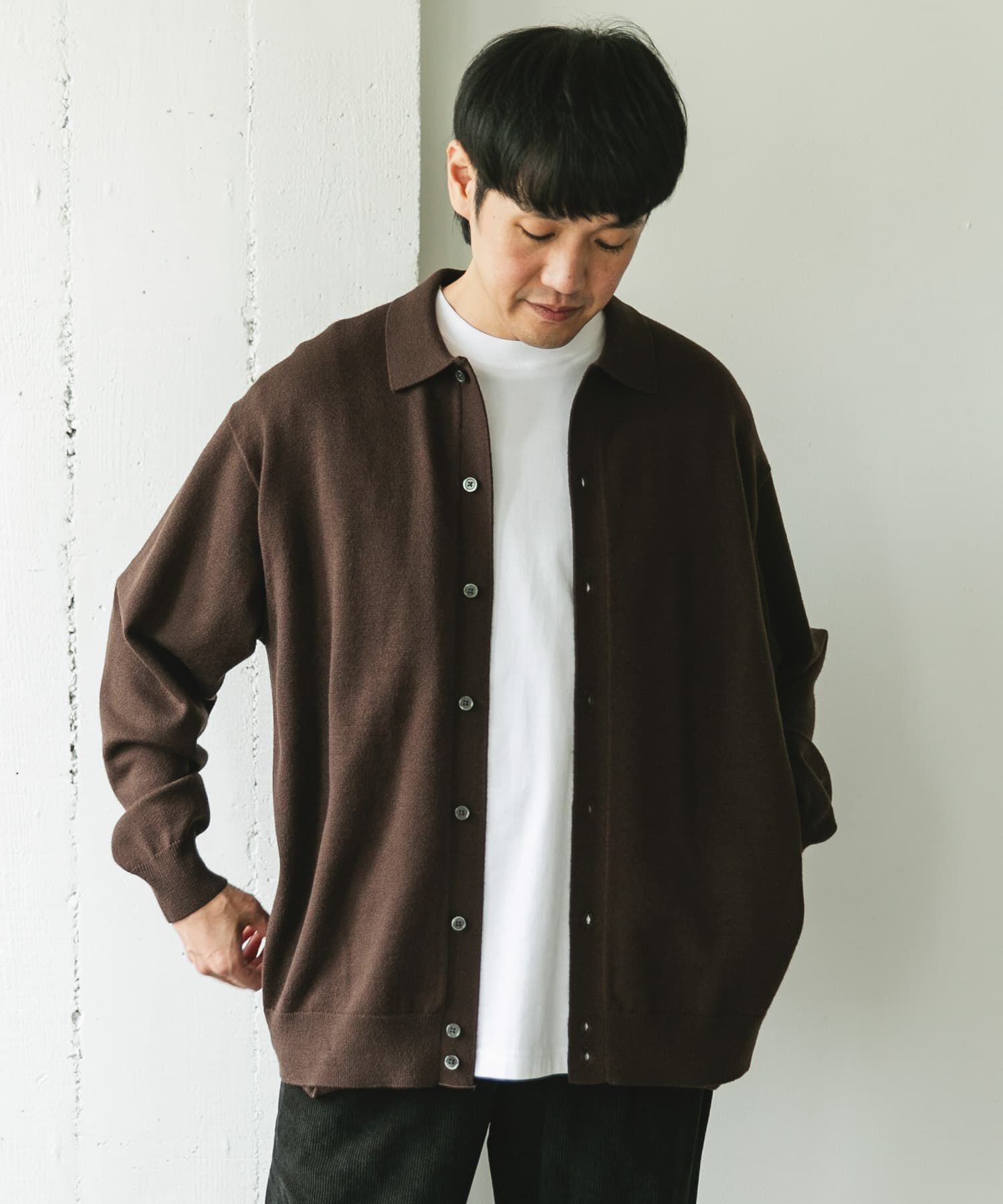 URBAN RESEARCH DOORS「『XLｻｲｽﾞ/WEB限定/仁村紗和さん着用』『UR TECH 200日ﾆｯﾄ』ｼｬﾂ ｶｰ」|カーディガン|