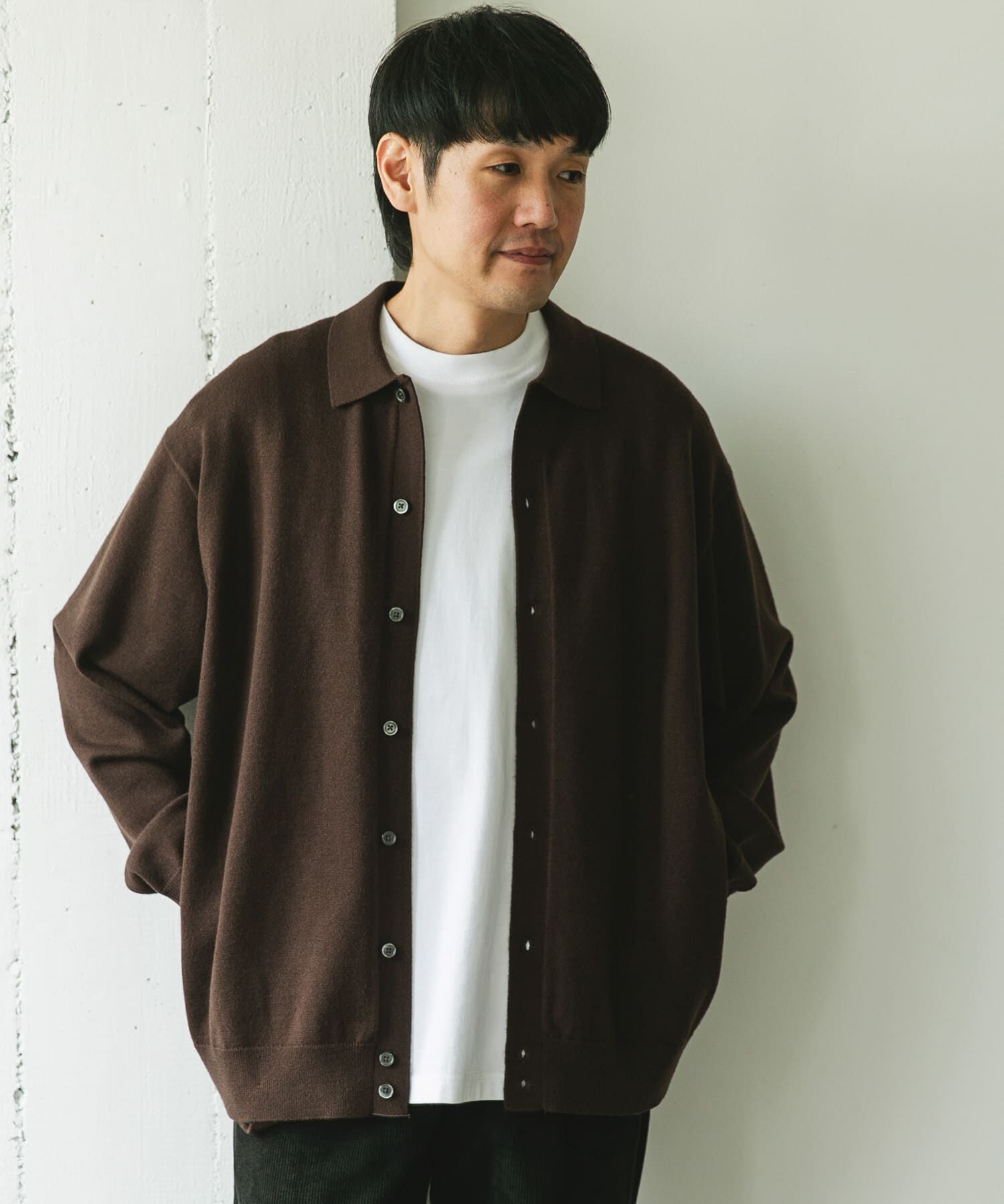 URBAN RESEARCH DOORS「『XLｻｲｽﾞ/WEB限定/仁村紗和さん着用』『UR TECH 200日ﾆｯﾄ』ｼｬﾂ ｶｰ」|カーディガン|