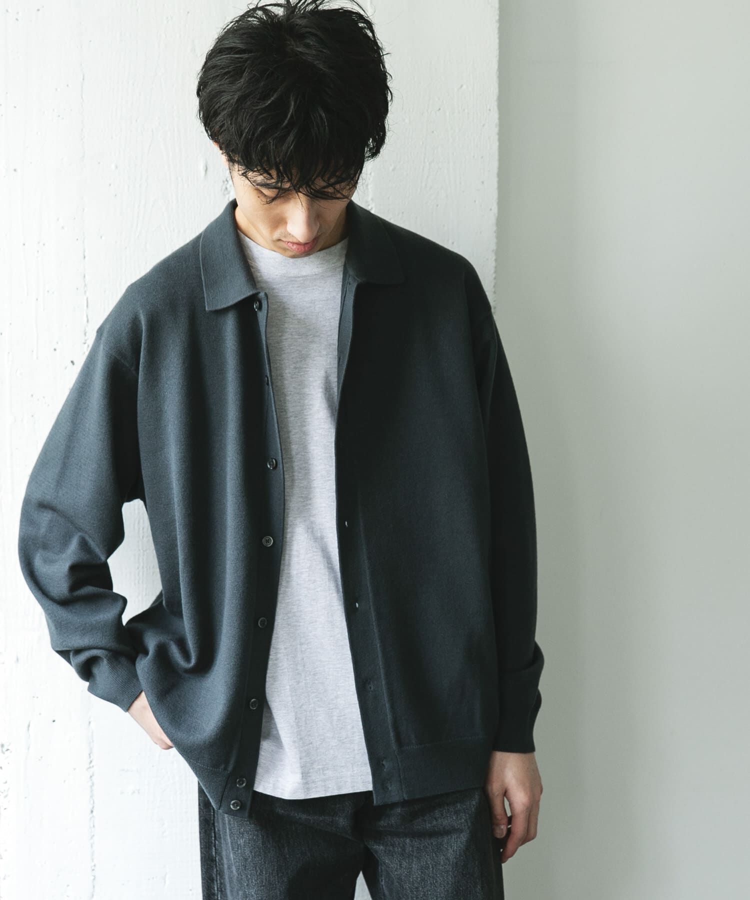 URBAN RESEARCH DOORS「『XLｻｲｽﾞ/WEB限定/仁村紗和さん着用』『UR TECH 200日ﾆｯﾄ』ｼｬﾂ ｶｰ」|カーディガン|