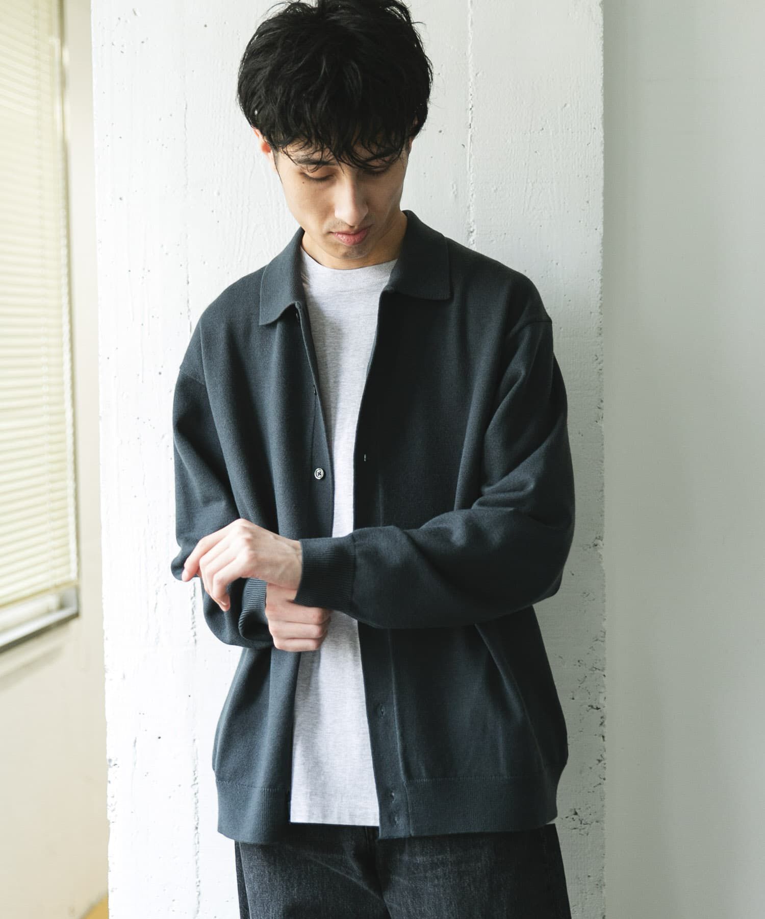 URBAN RESEARCH DOORS「『XLｻｲｽﾞ/WEB限定/仁村紗和さん着用』『UR TECH 200日ﾆｯﾄ』ｼｬﾂ ｶｰ」|カーディガン|